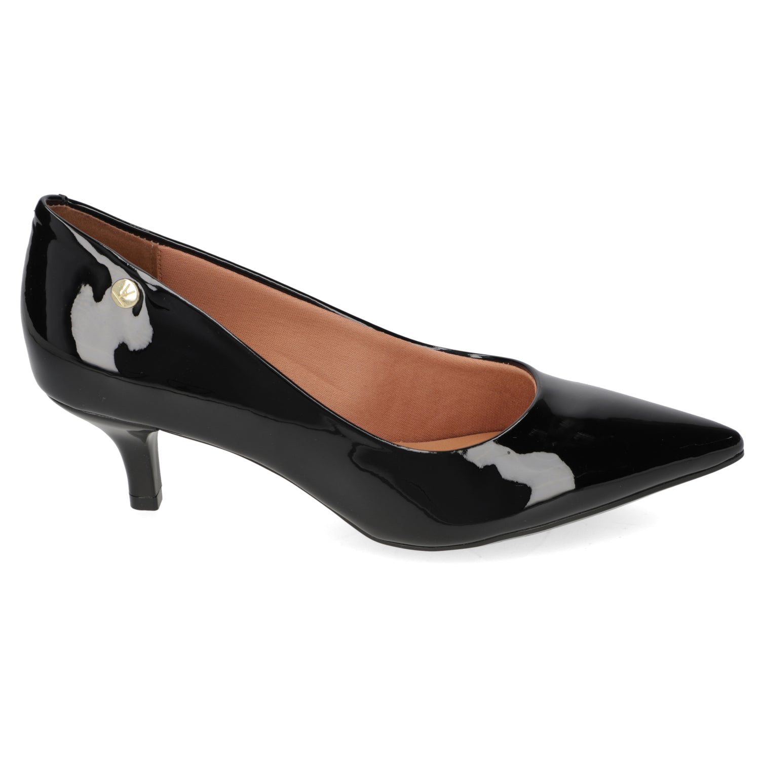 Zapato Taco Aguja Stiletto Vizzano Efecto Charol Negro 35 / Negro