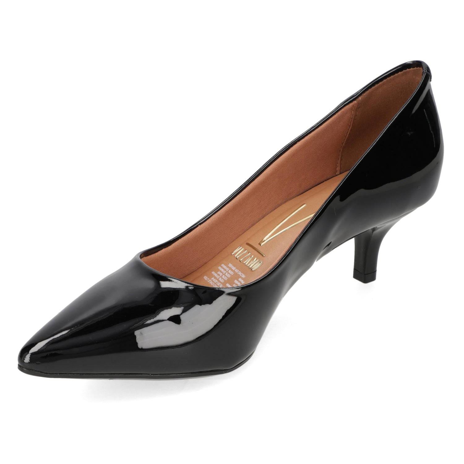 Zapato Taco Aguja Stiletto Vizzano Efecto Charol Negro 35 / Negro