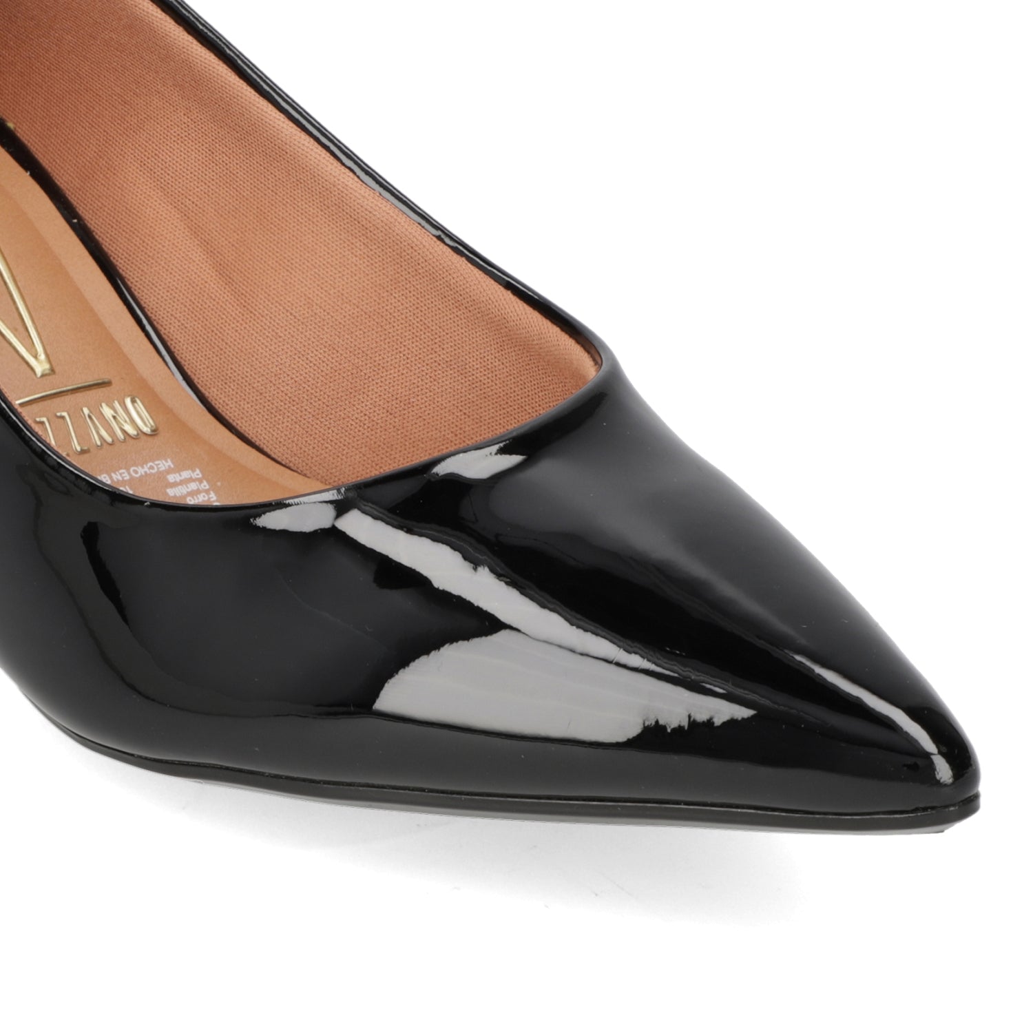 Zapato Taco Aguja Stiletto Vizzano Efecto Charol Negro 35 / Negro