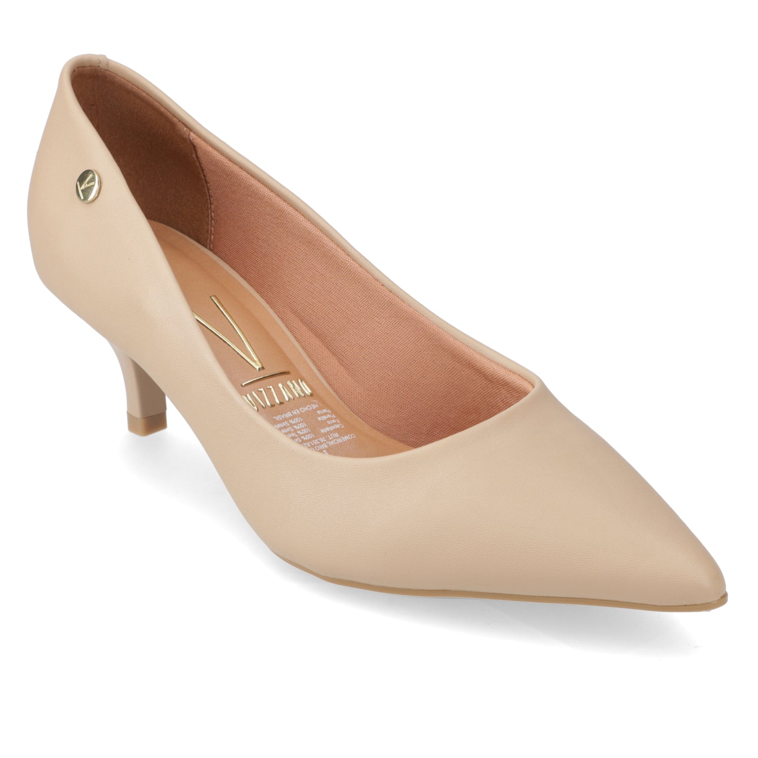 Stiletto Taco Aguja Eco Cuero Beige 34 / Beige