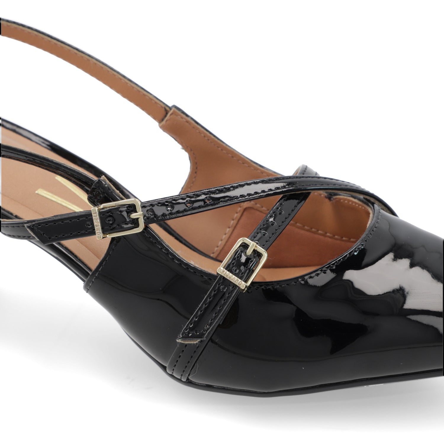 Stiletto Taco Aguja Efecto Charol Negro 1122-885-13488-15745