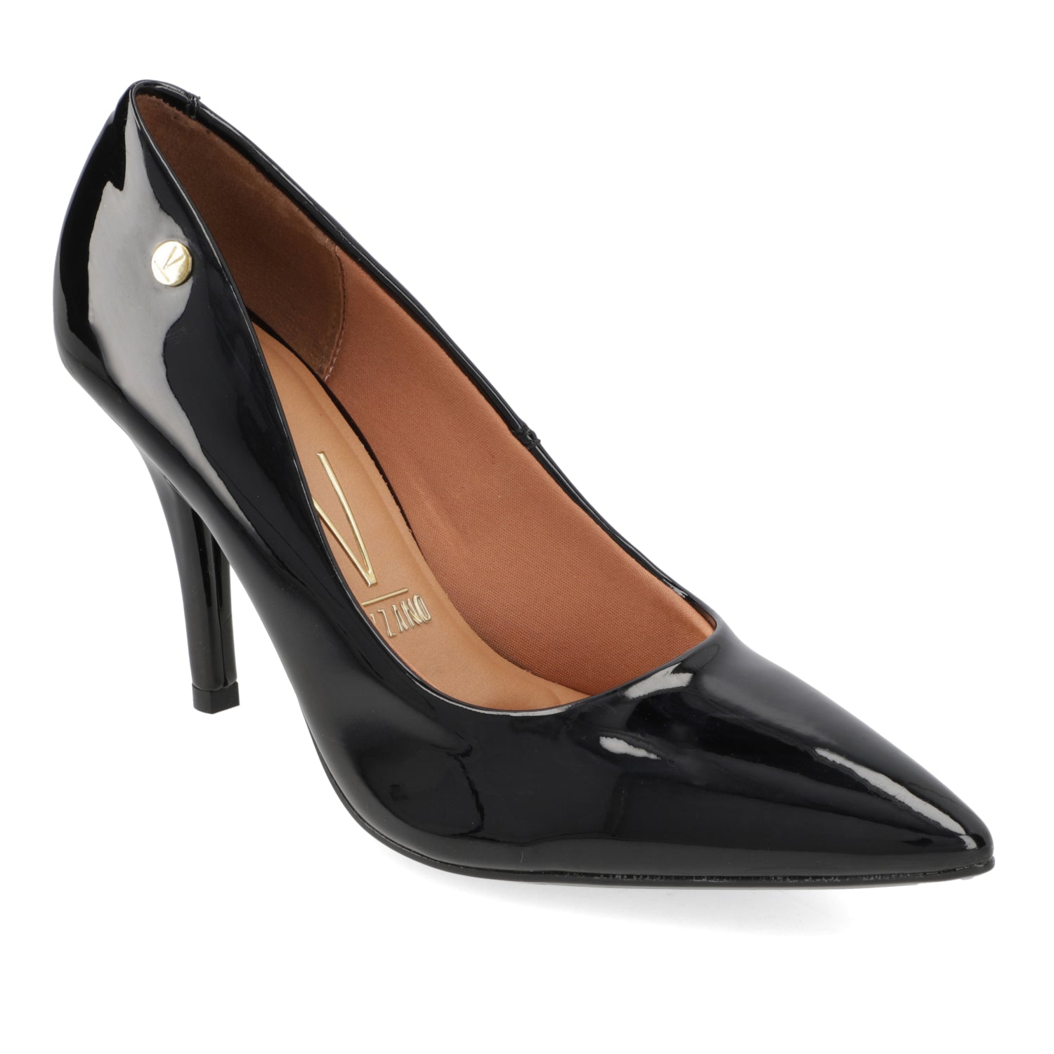 Stiletto Taco Aguja Efecto Charol 35 / Negro