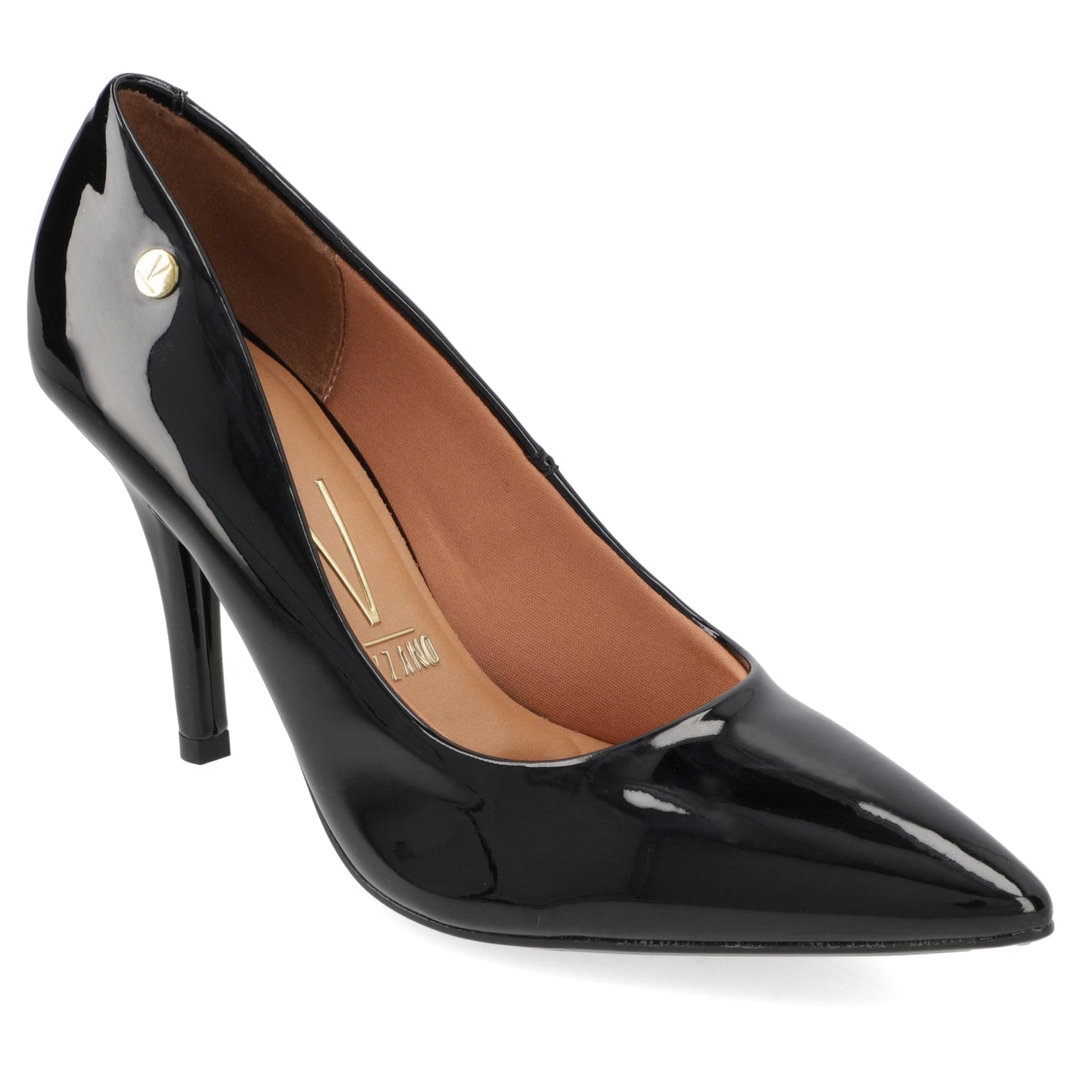 Stiletto Taco Aguja Efecto Charol 35 / Negro