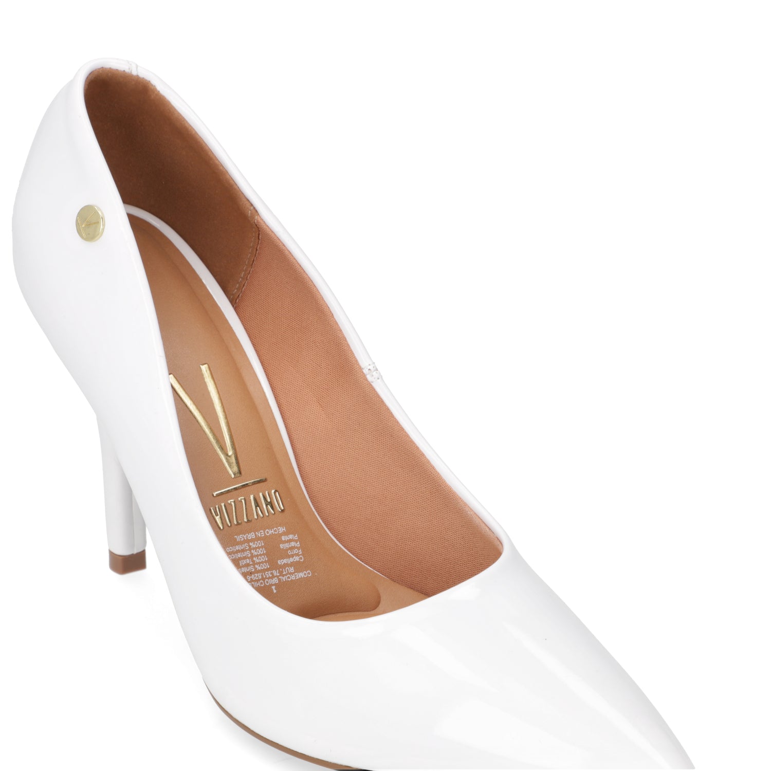 Stiletto Taco Aguja Alto Blanco Vizzano