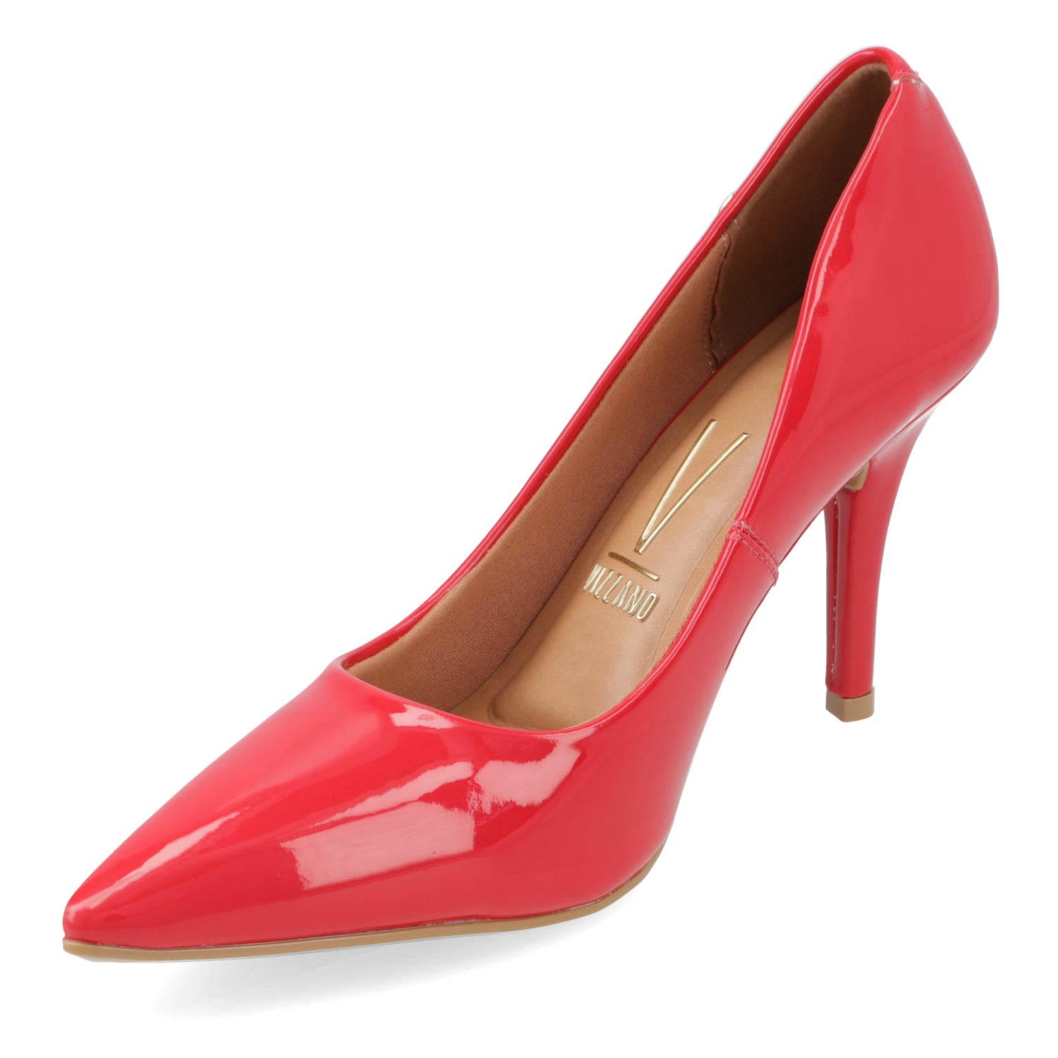 Stiletto Taco Aguja Efecto Charol 35 / Rojo