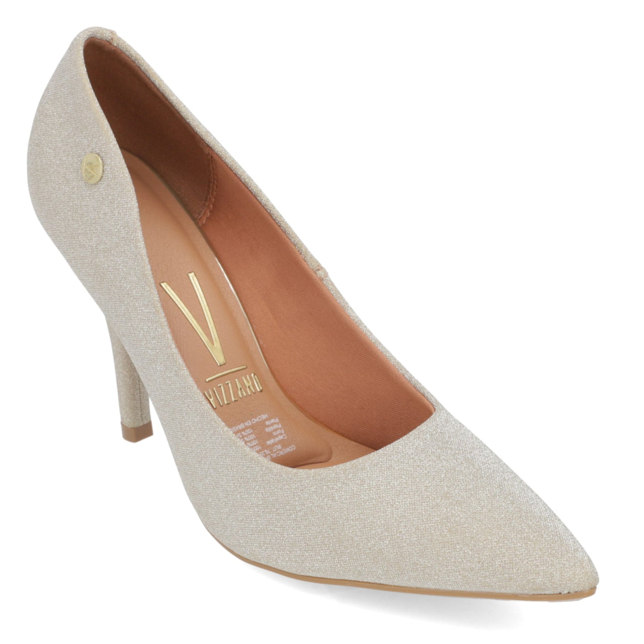 Stiletto Taco Aguja Glitter Plateado 34 / Plateado