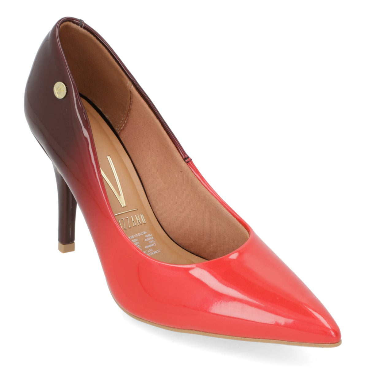 Stiletto Taco Aguja Eco Cuero Degradé 35 / Rojo