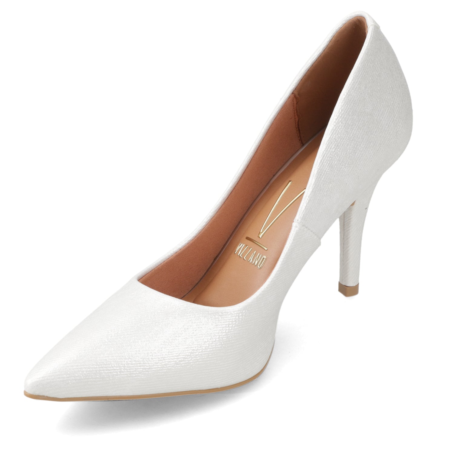 Stiletto Metalizado Blanco Vizzano 34 / Blanco