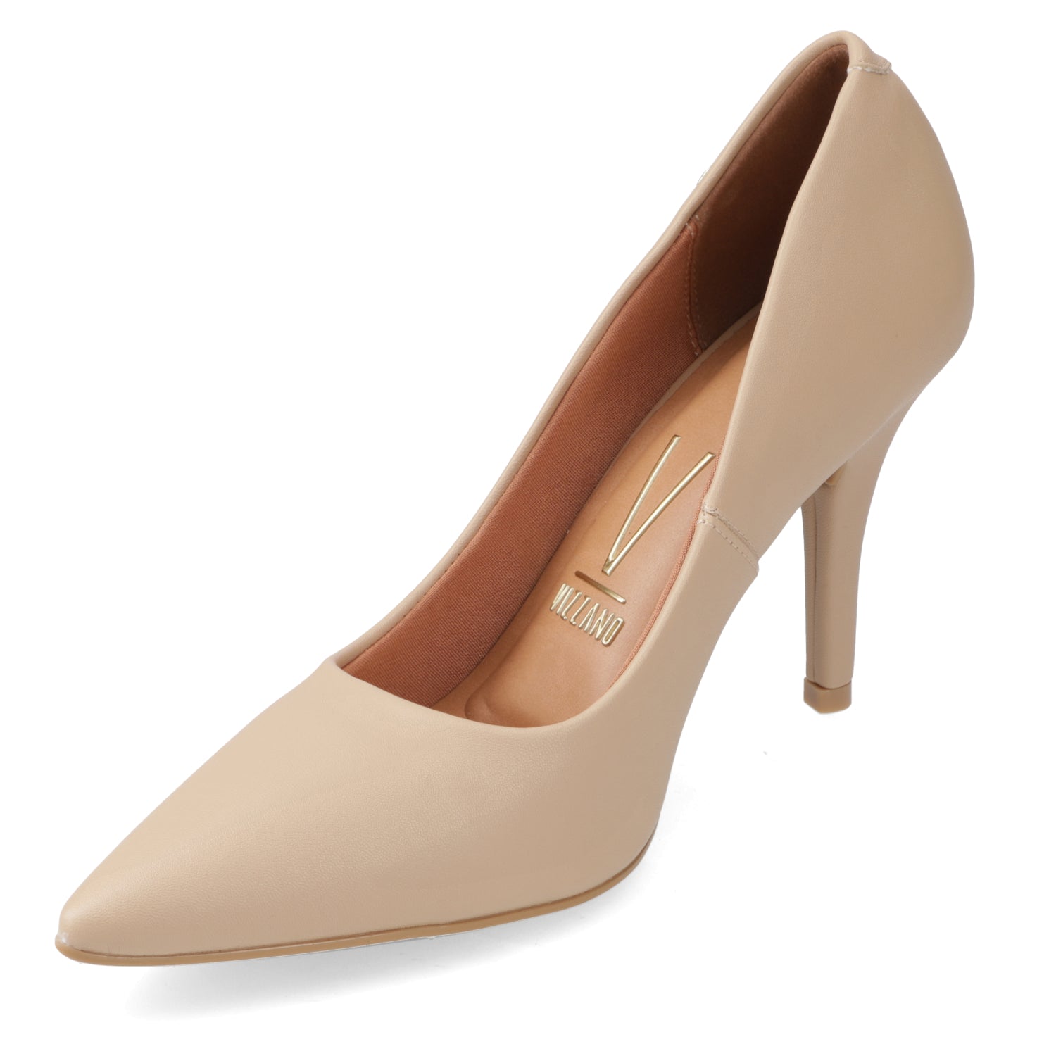 Stiletto Taco Aguja EcoCuero 35 / Beige