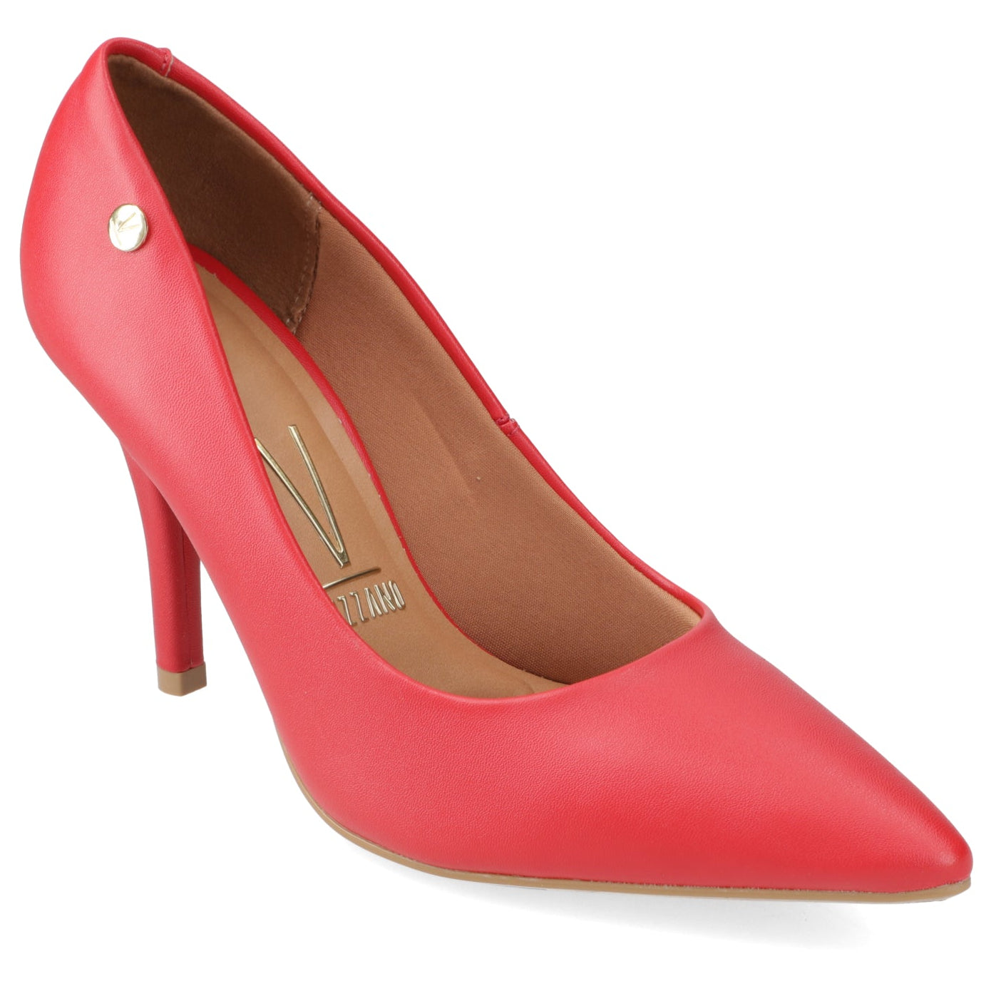 Stiletto Taco Aguja EcoCuero 34 / Rojo