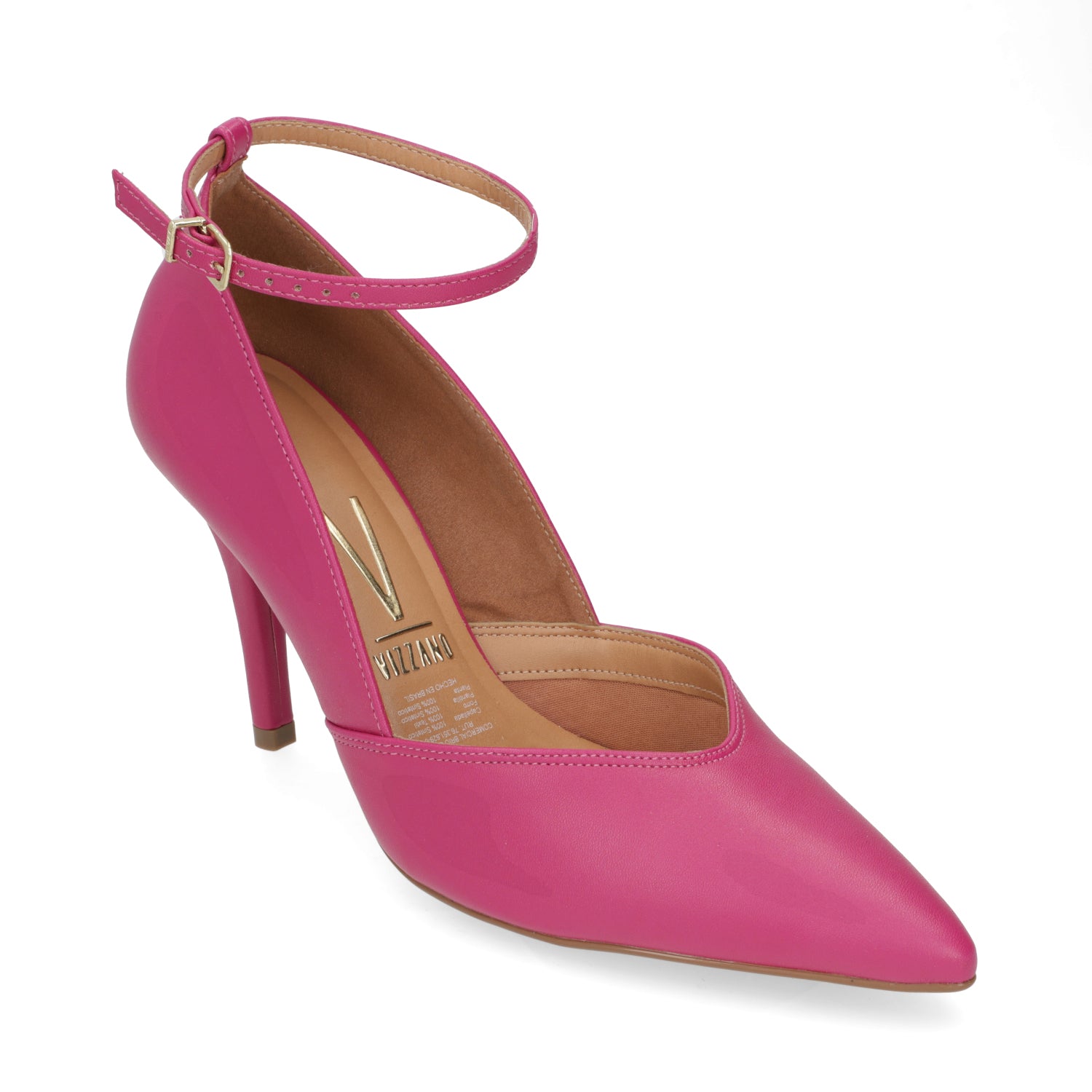 Stiletto Taco Aguja EcoCuero Morado 34 / Magenta