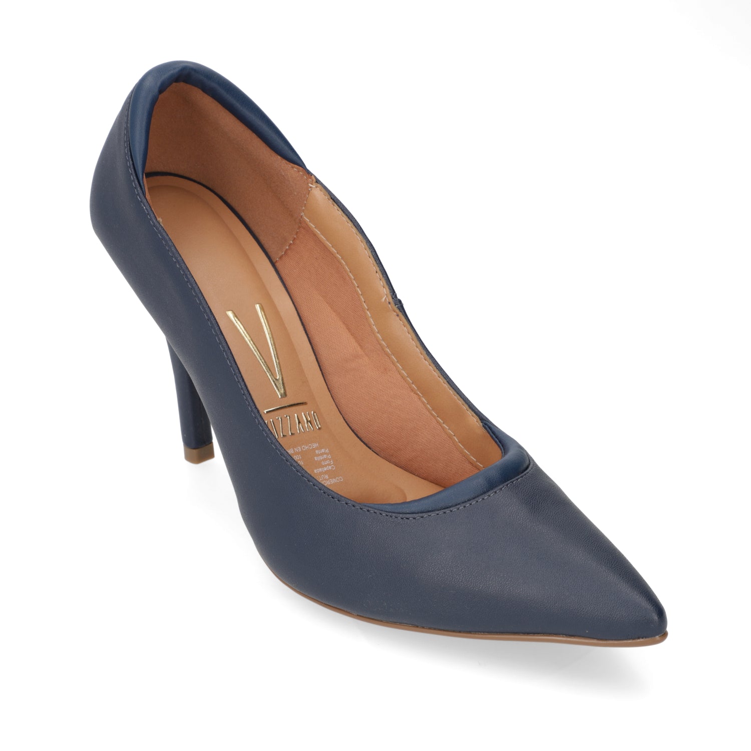 Stiletto Taco Aguja EcoCuero Azul Marino 34 / Azul Marino