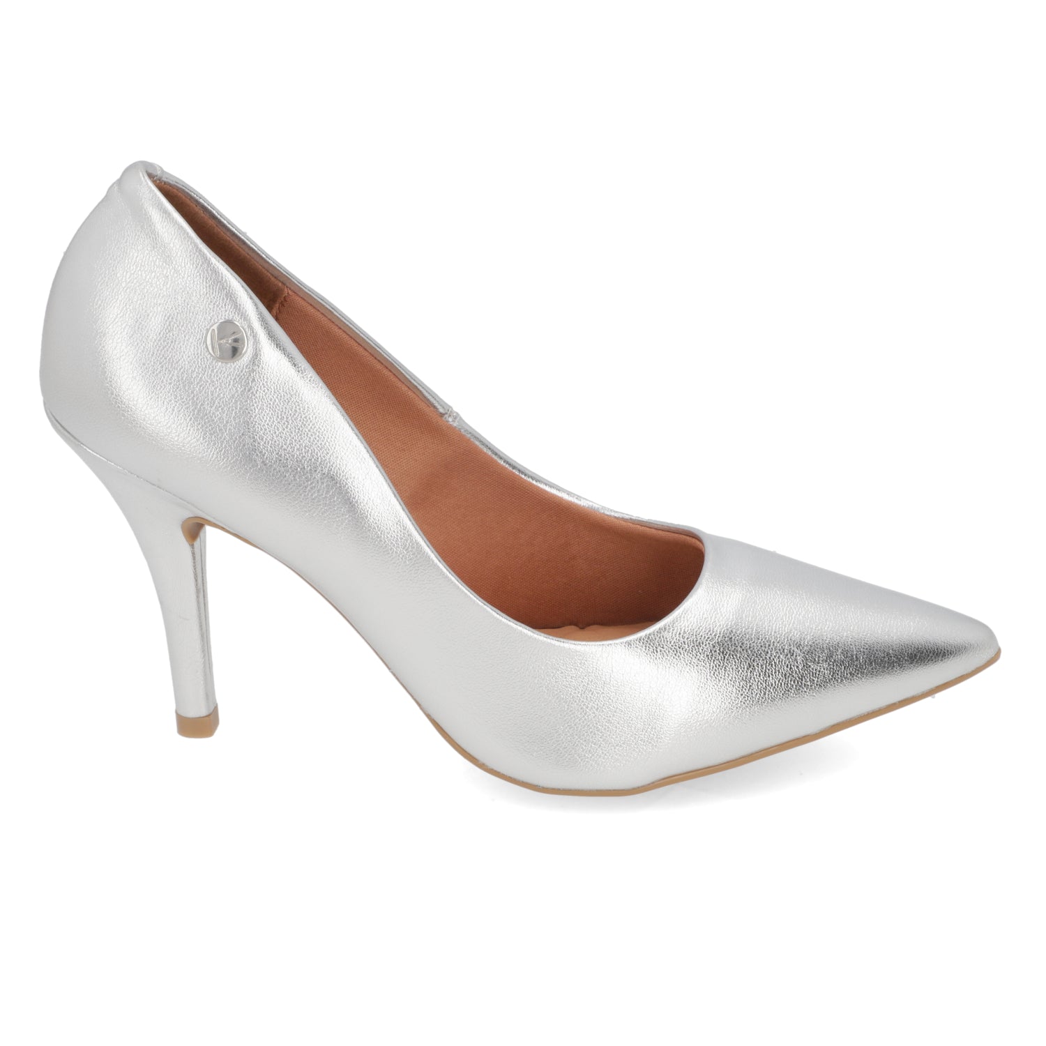 Stiletto Taco Aguja Metalizado Plateado 1184-1501-14710-41