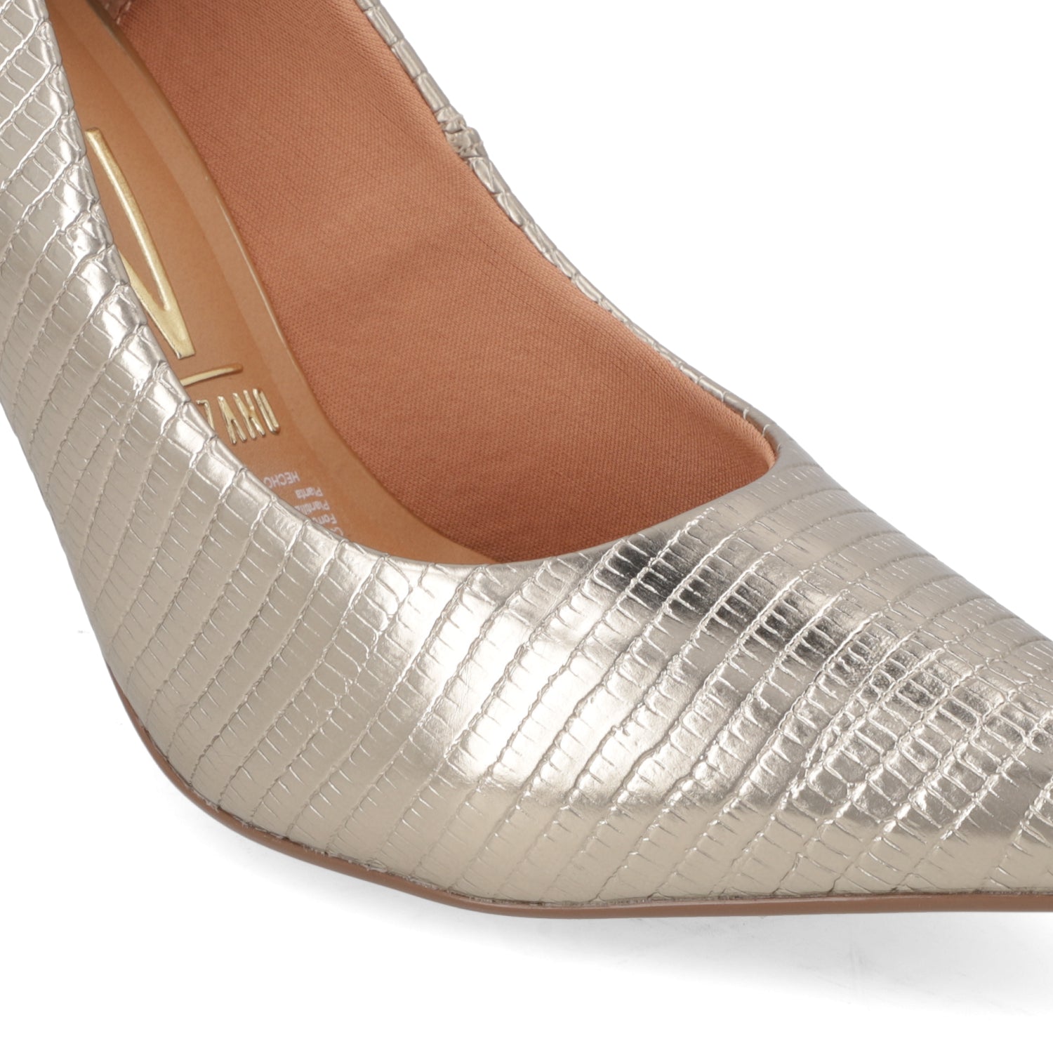 Stiletto Taco Aguja Dorado Vizzano