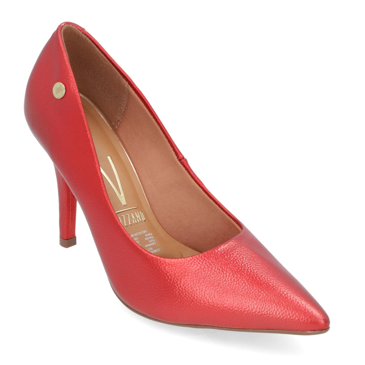Stiletto Taco Aguja Metalizados 34 / Rojo
