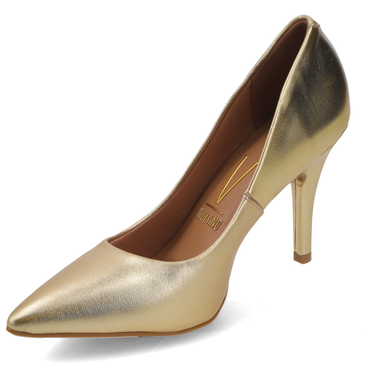 Stiletto Taco Aguja Dorado Vizzano
