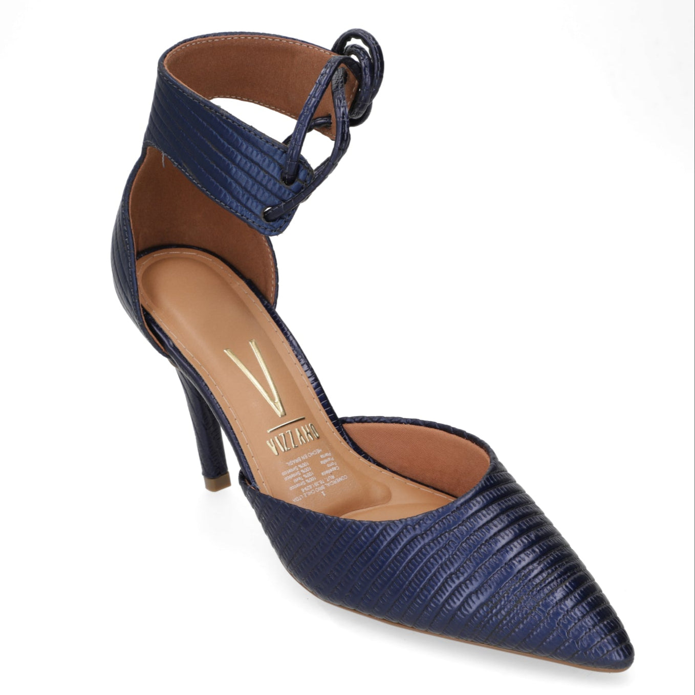 Stiletto Taco Aguja Metalizados Azul 34 / Azul