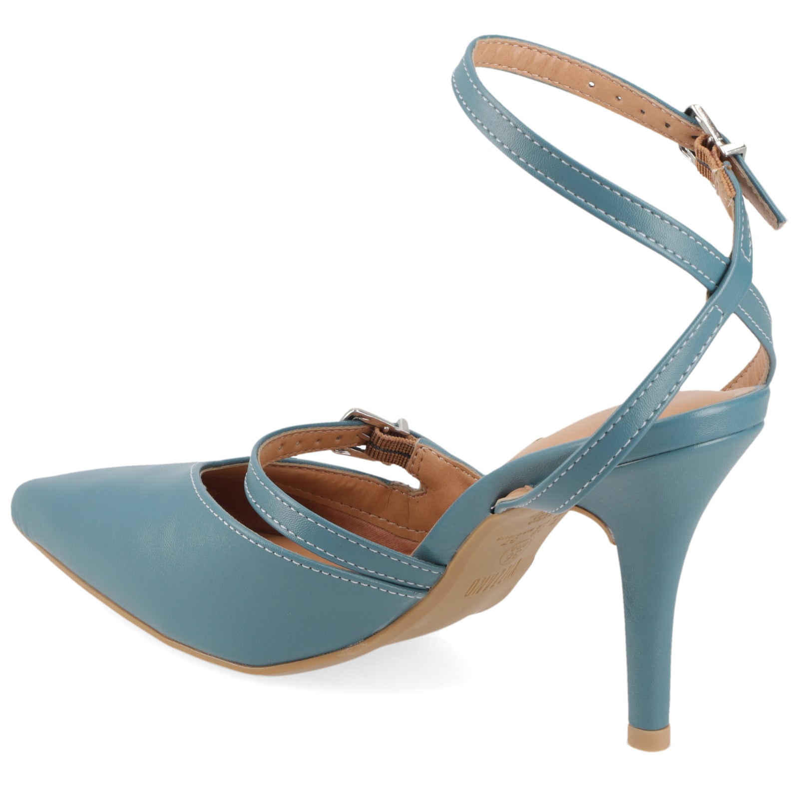 Stiletto Mujer Taco Alto Pulsera al Tobillo Verde Petróleo Vizzano 34 / Verde Petróleo