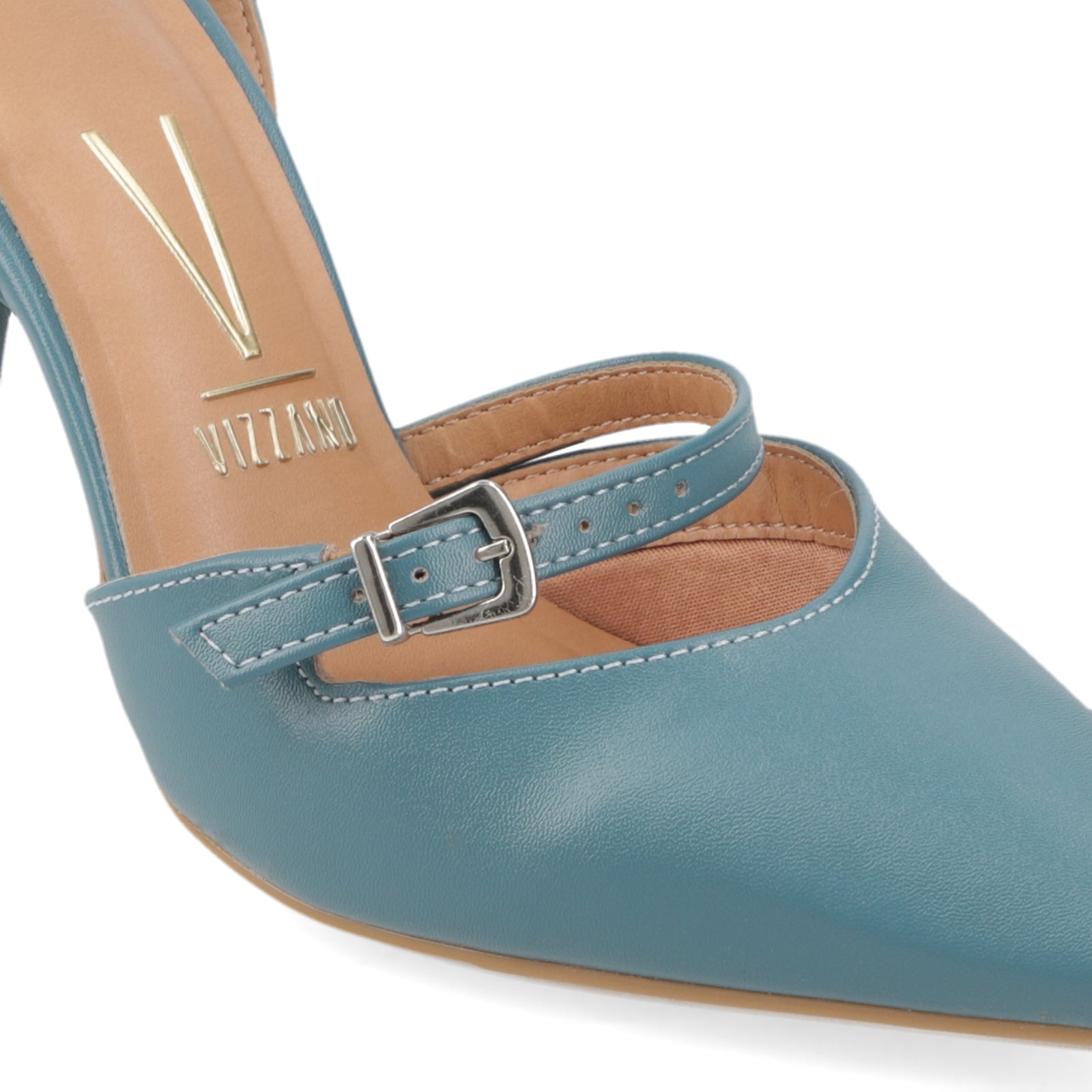 Stiletto Mujer Taco Alto Pulsera al Tobillo Verde Petróleo Vizzano 34 / Verde Petróleo