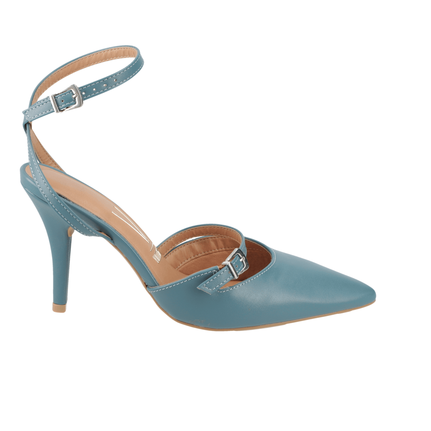 Stiletto Mujer Taco Alto Pulsera al Tobillo Verde Petróleo Vizzano 34 / Verde Petróleo