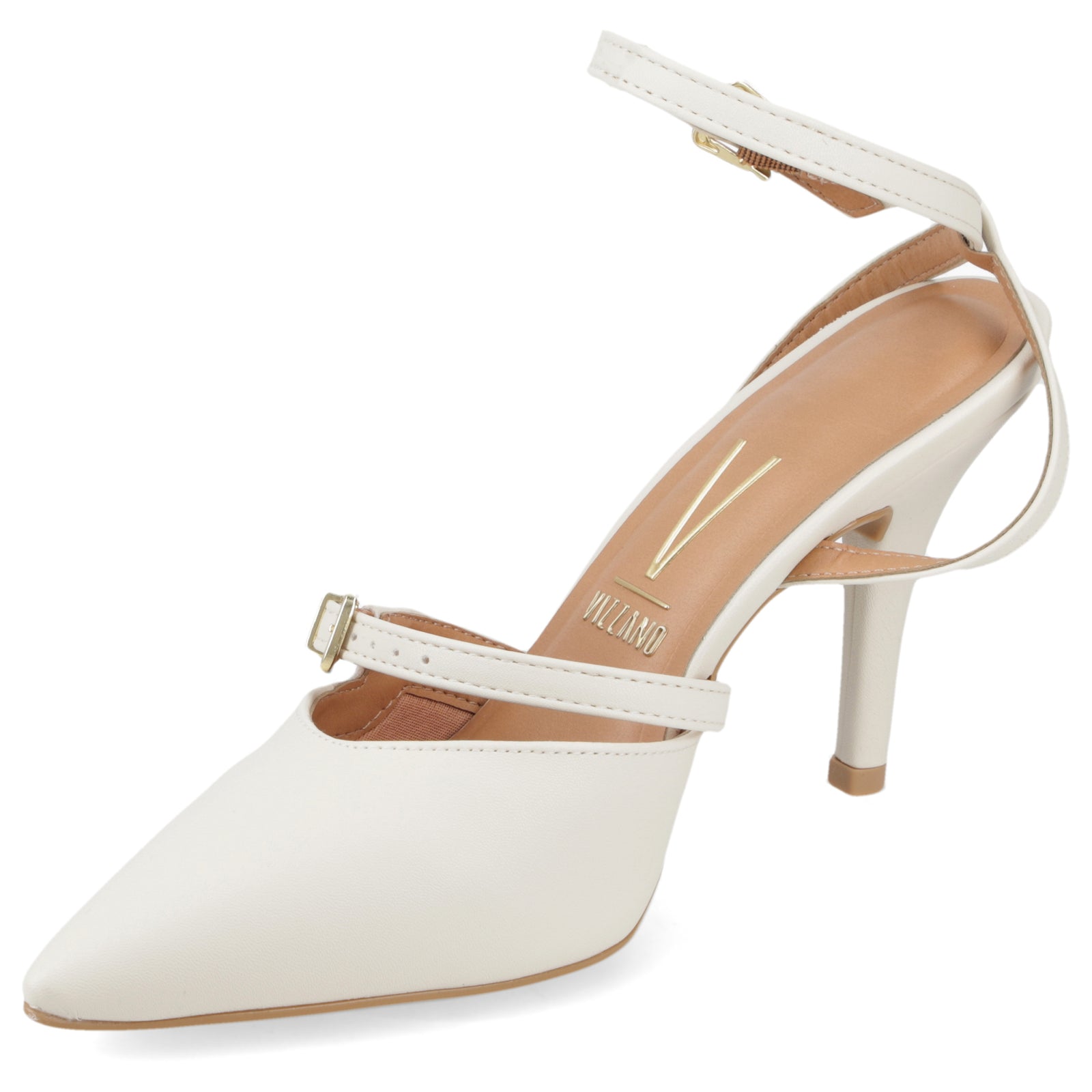 Stiletto Mujer Taco Alto Pulsera al Tobillo Blanco Off Vizzano 34 / Blanco Off