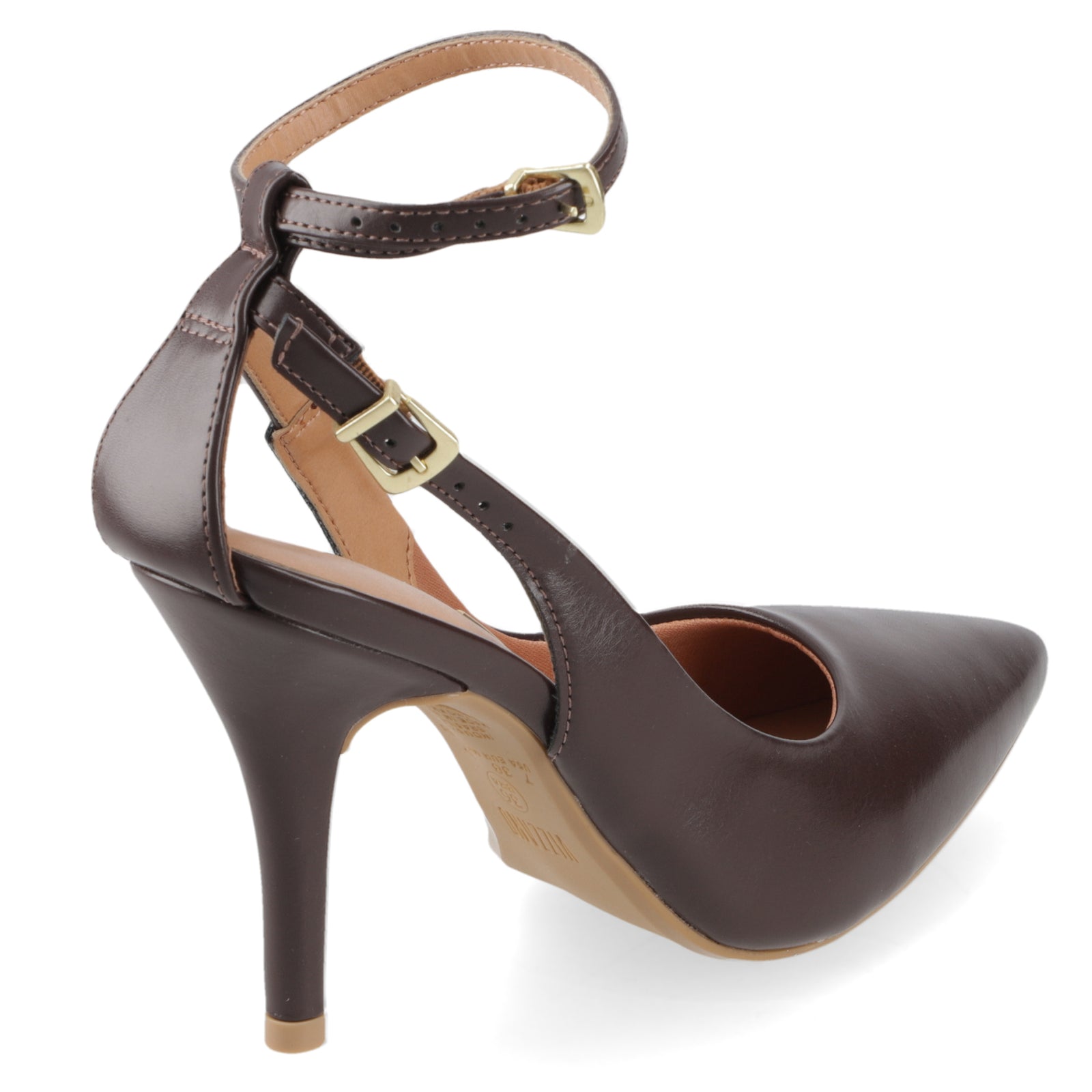 Stiletto Mujer Taco Alto Pulsera al Tobillo Cacao Vizzano 34 / Cacao