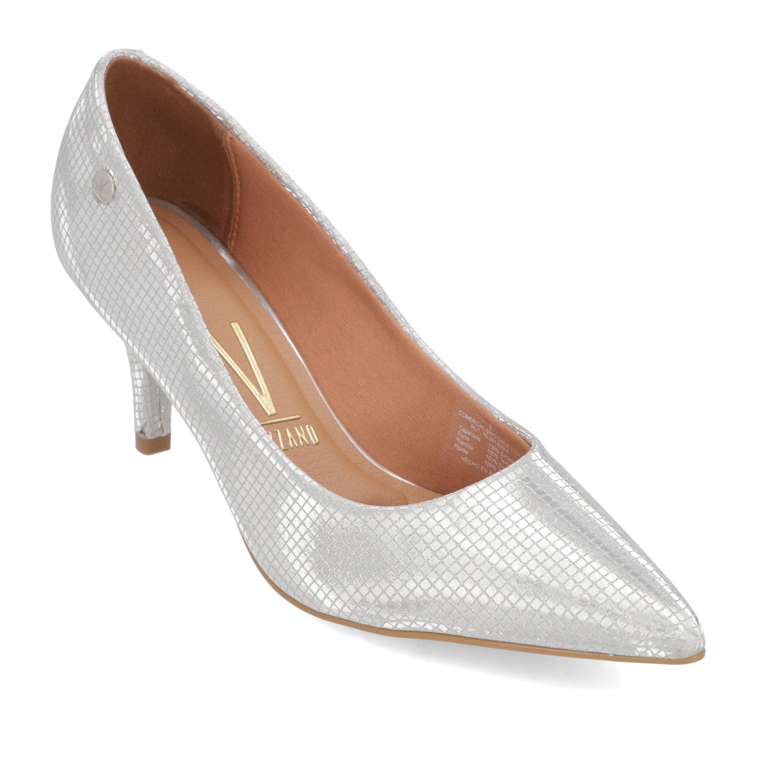 Stiletto Taco Aguja Metalizados Plateado 34 / Plateado