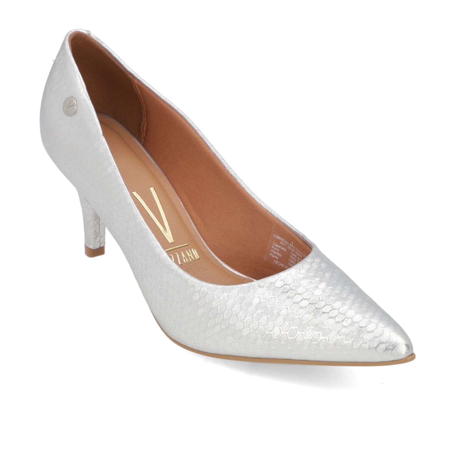 Stiletto Taco Aguja 7 cm Metalizados Plateado 34 / Plateado