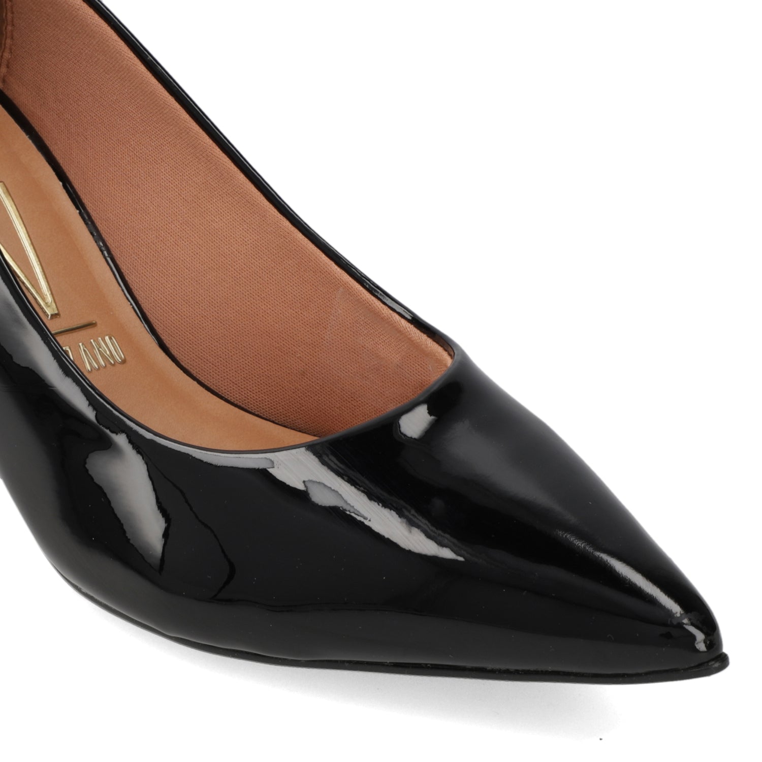 Zapato Taco Aguja Stiletto Vizzano Efecto Charol Negro 34 / Negro
