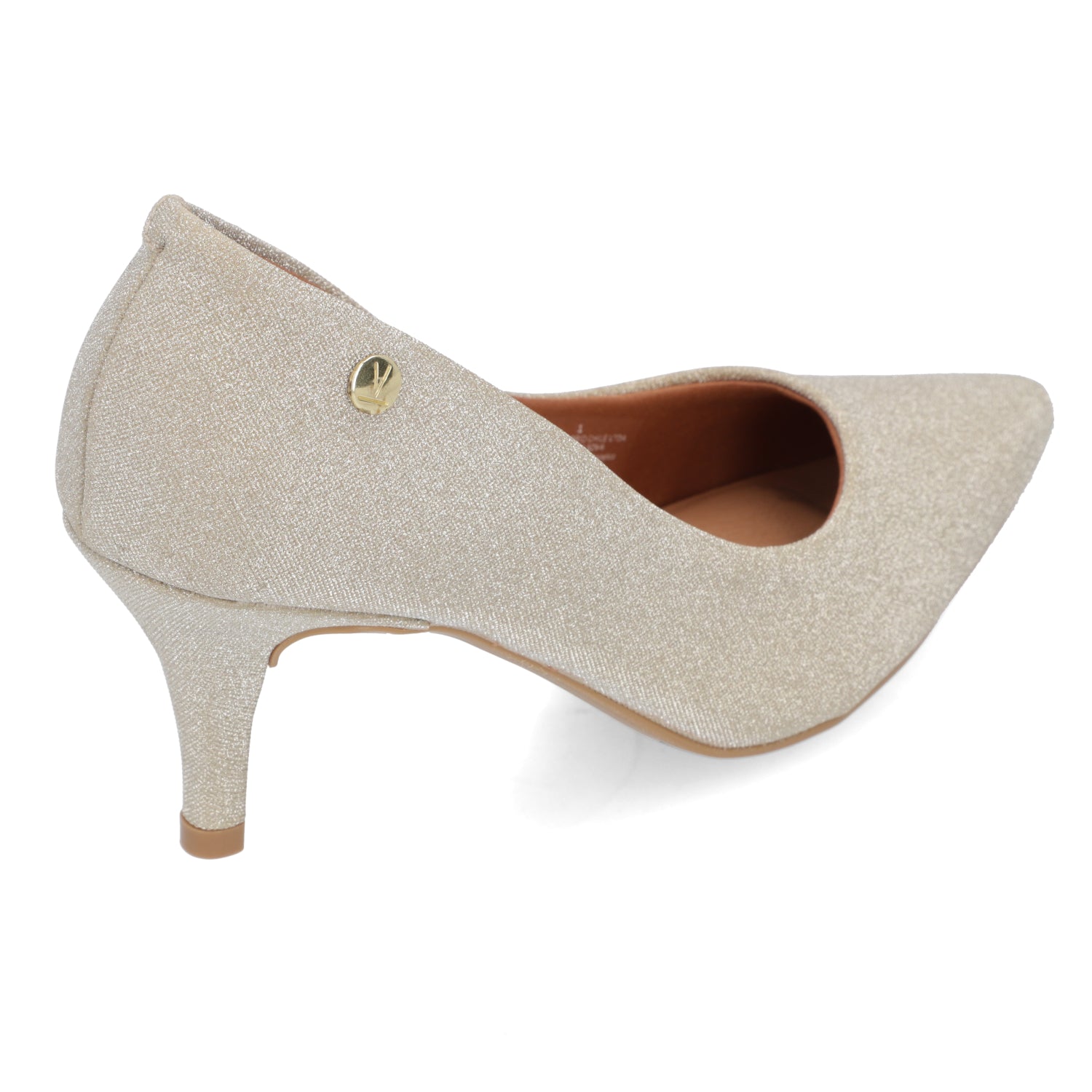 Stiletto Taco Aguja Textil Glitter Dorado 1185-702-26565-66