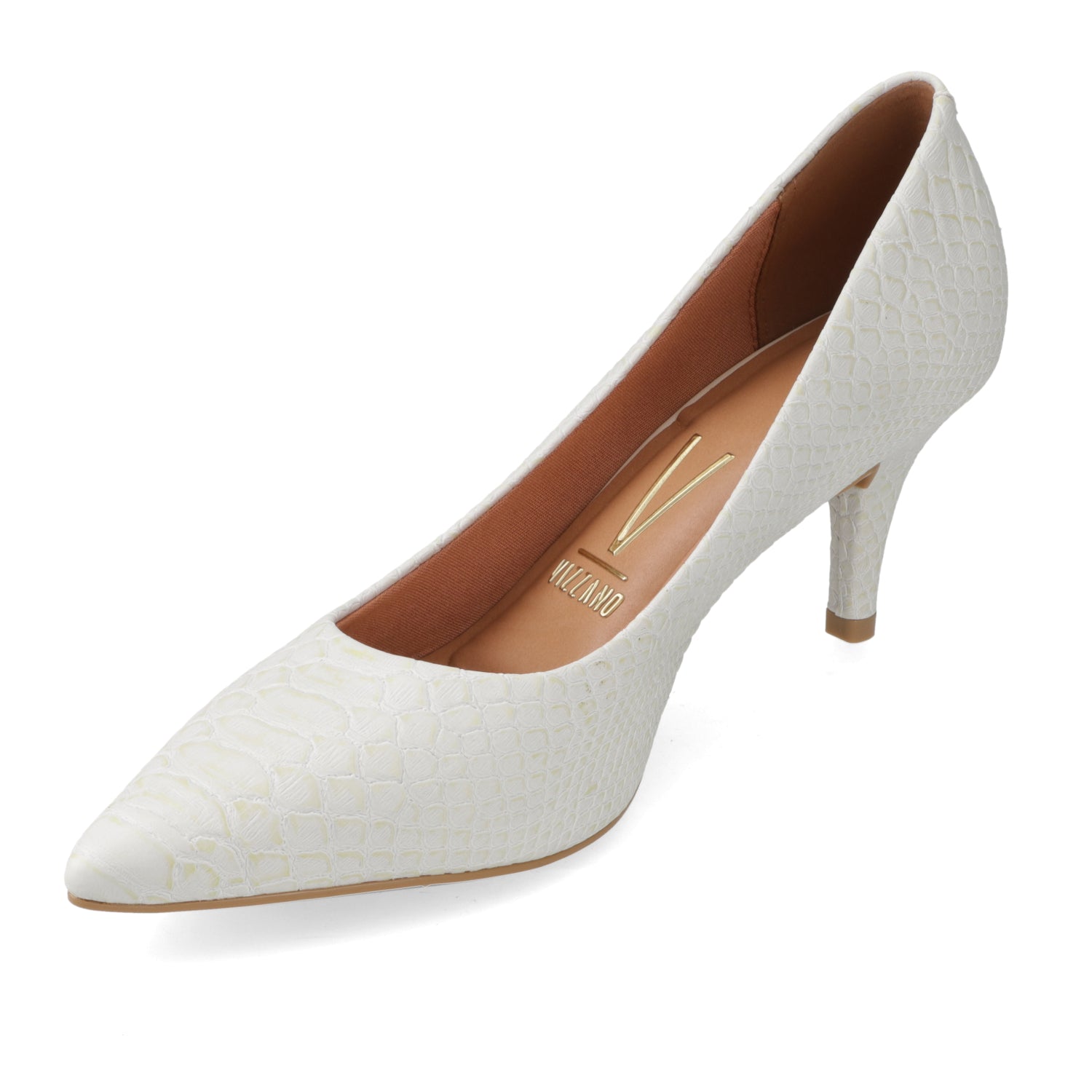 Stiletto 7 cm Croco Blanco Vizzano 35 / Blanco