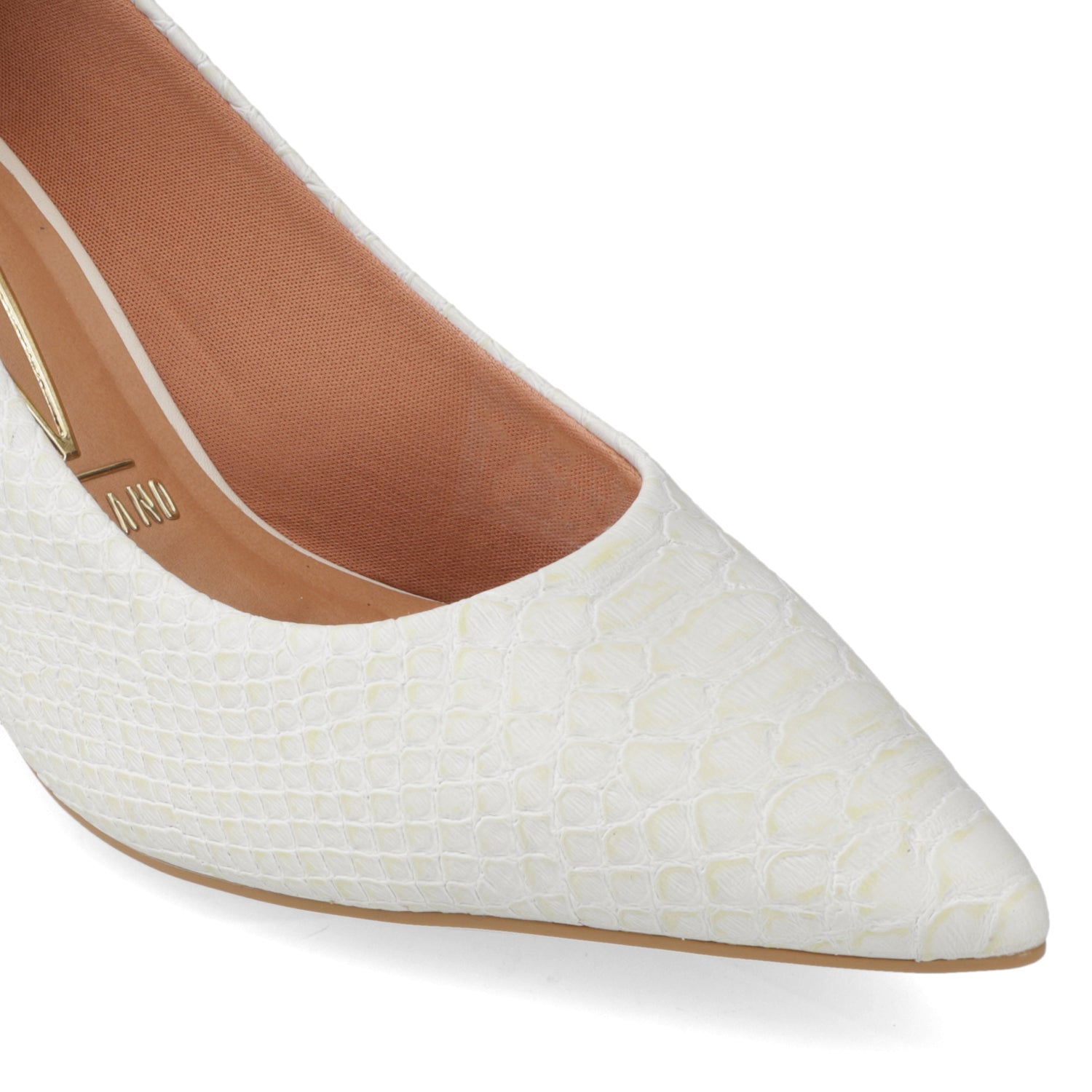 Stiletto 7 cm Croco Blanco Vizzano 35 / Blanco