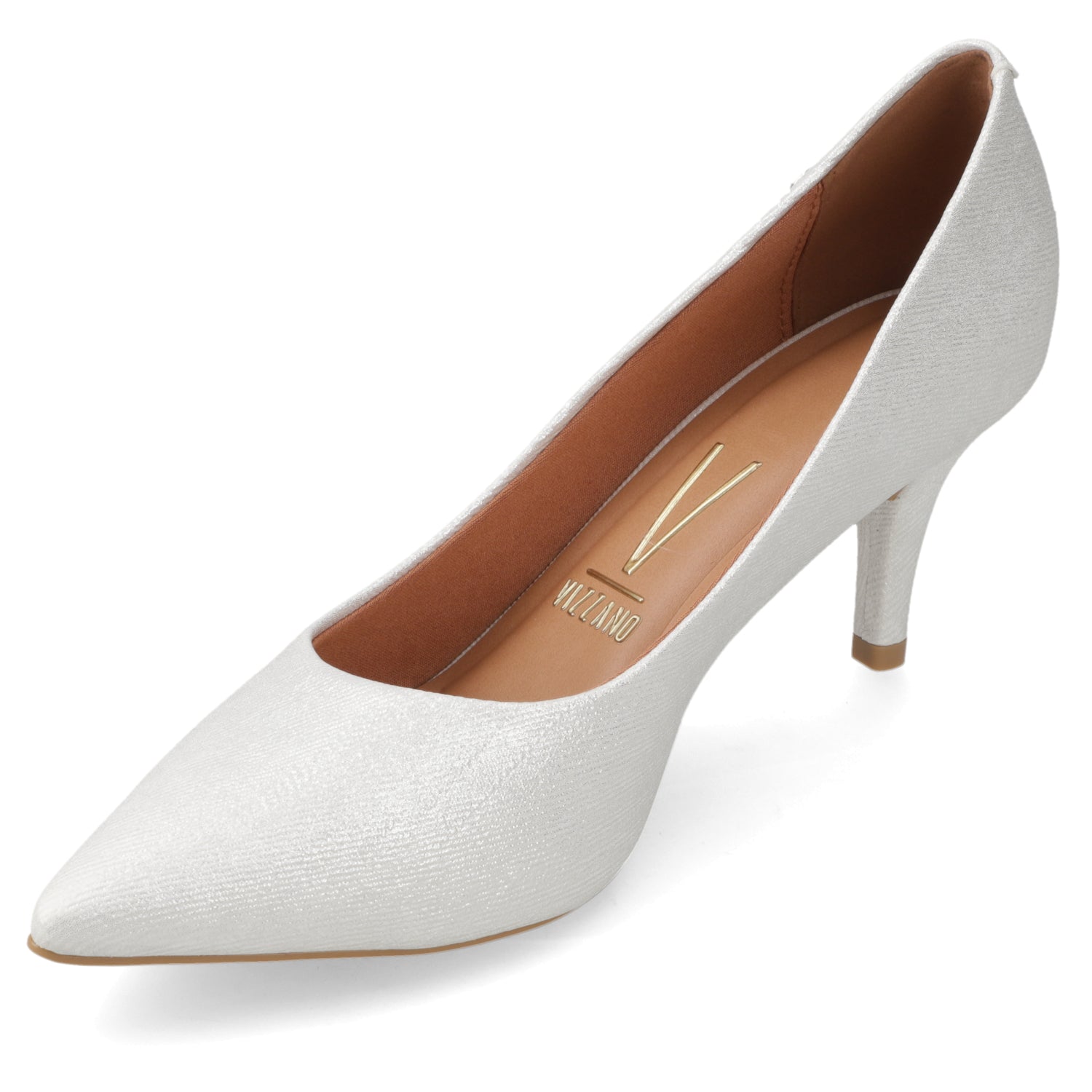 Stiletto Metalizado Blanco Vizzano 34 / Blanco