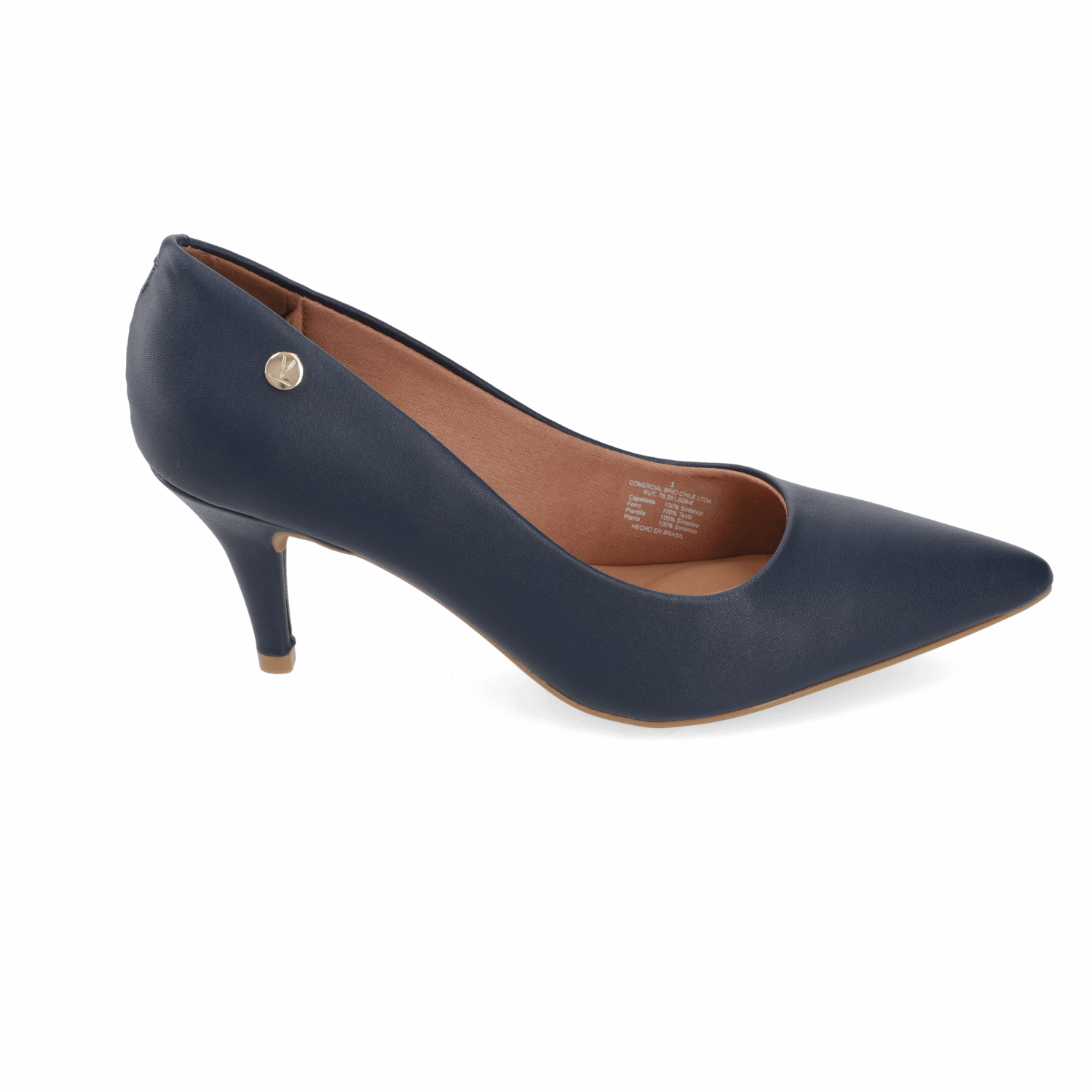 Stiletto Taco Aguja Azul Marino Vizzano