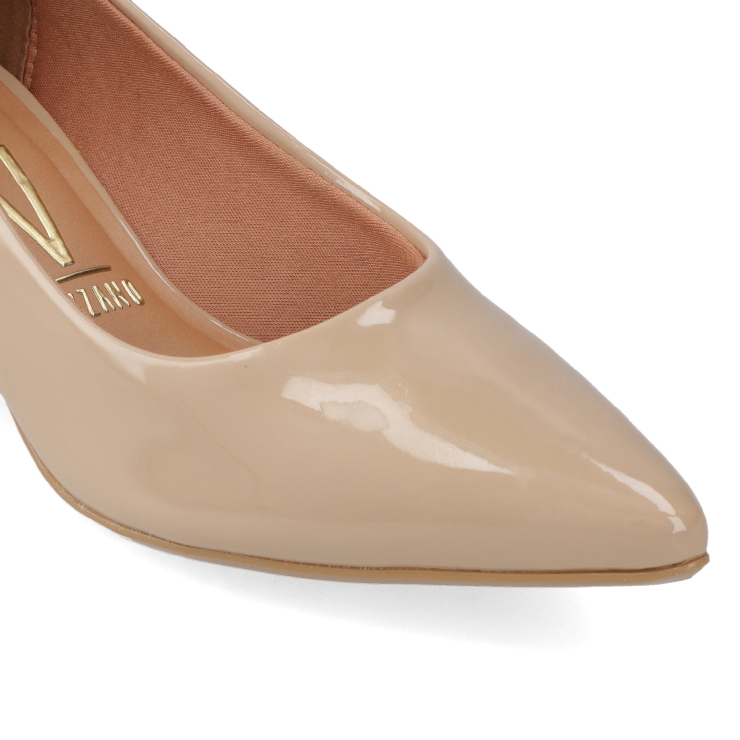 Zapato Efecto Charol Beige 35 / Beige