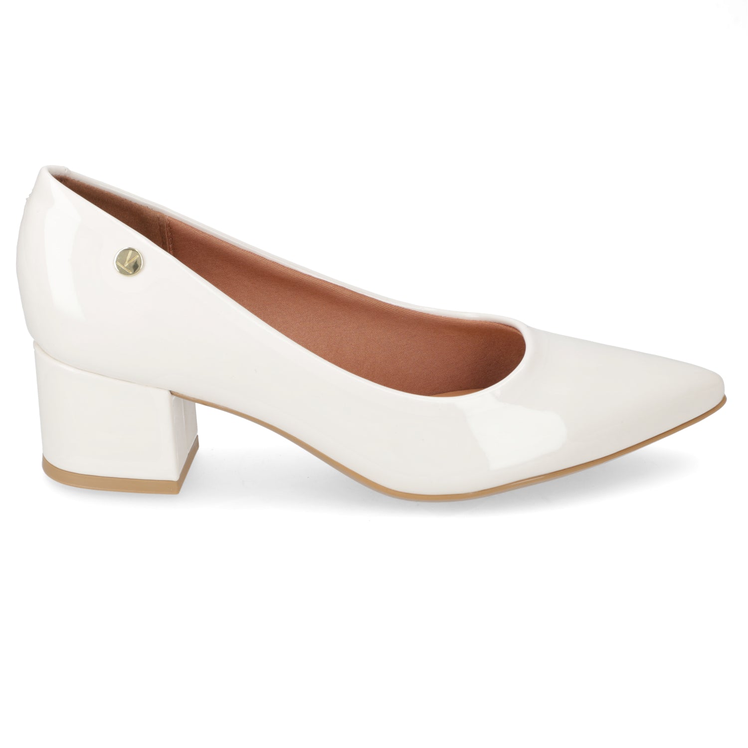 Taco Ancho Vizzano Efecto Charol Blanco 34 / Blanco