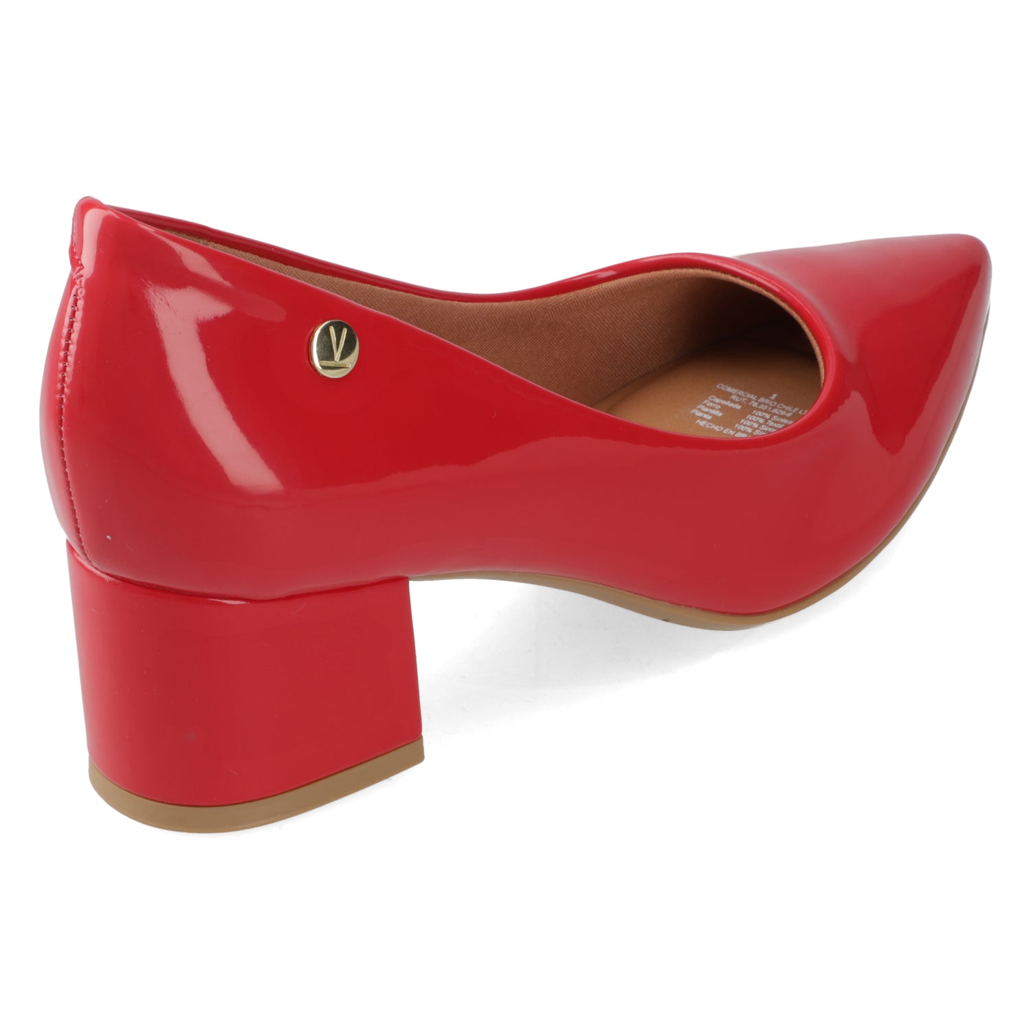 Zapato Efecto Charol Rojo 34 / Rojo