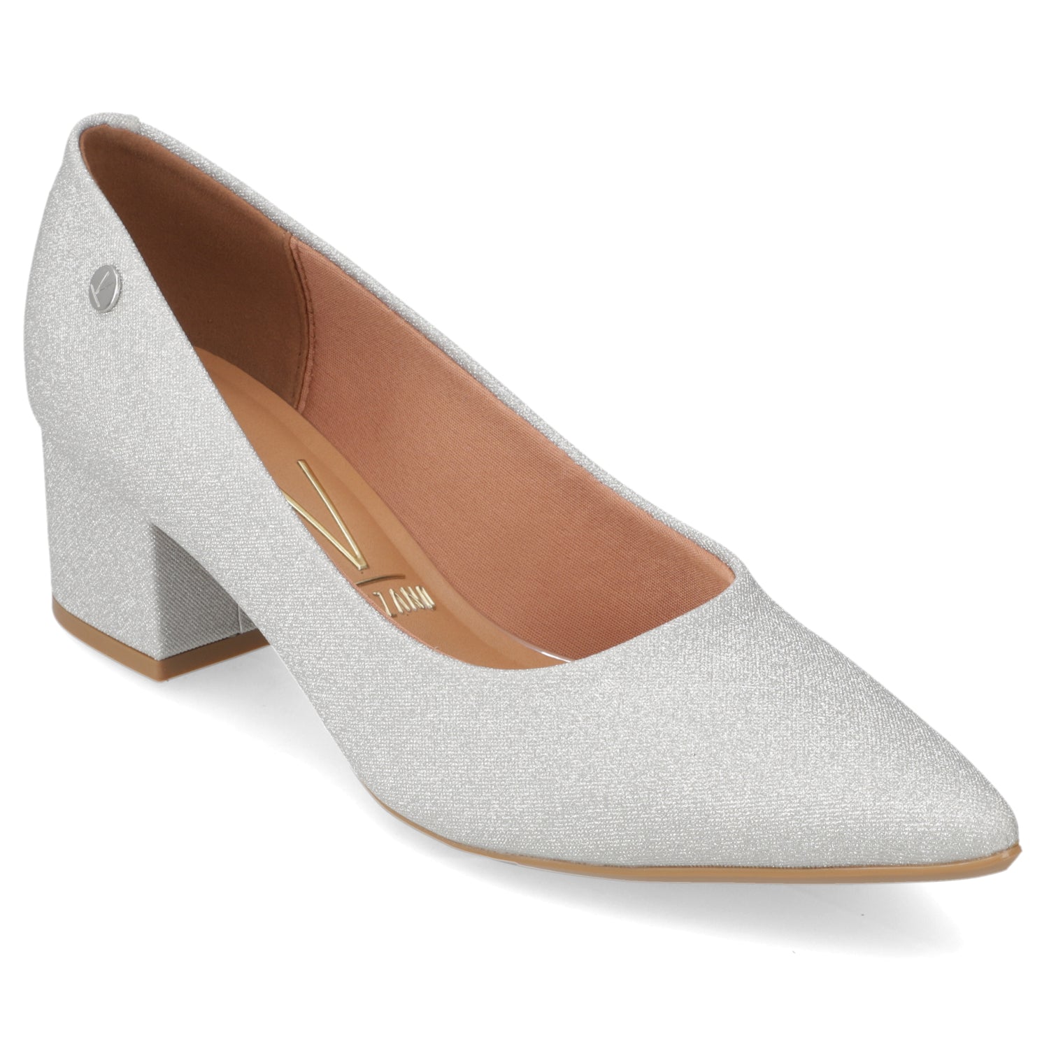 Taco Ancho Plateado Vizzano 34 / Plateado