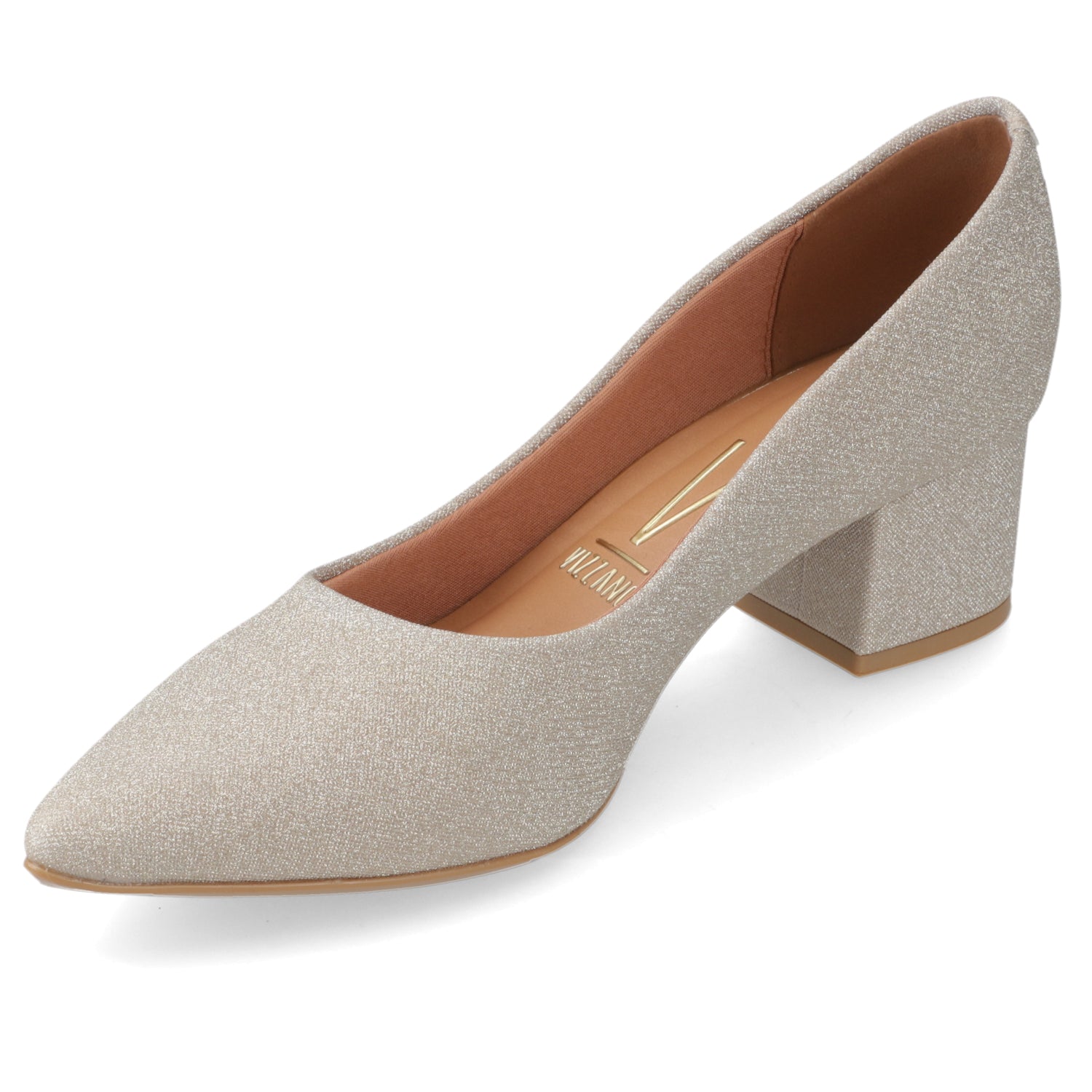 Taco Ancho Glitter Dorado Vizzano 34 / Dorado