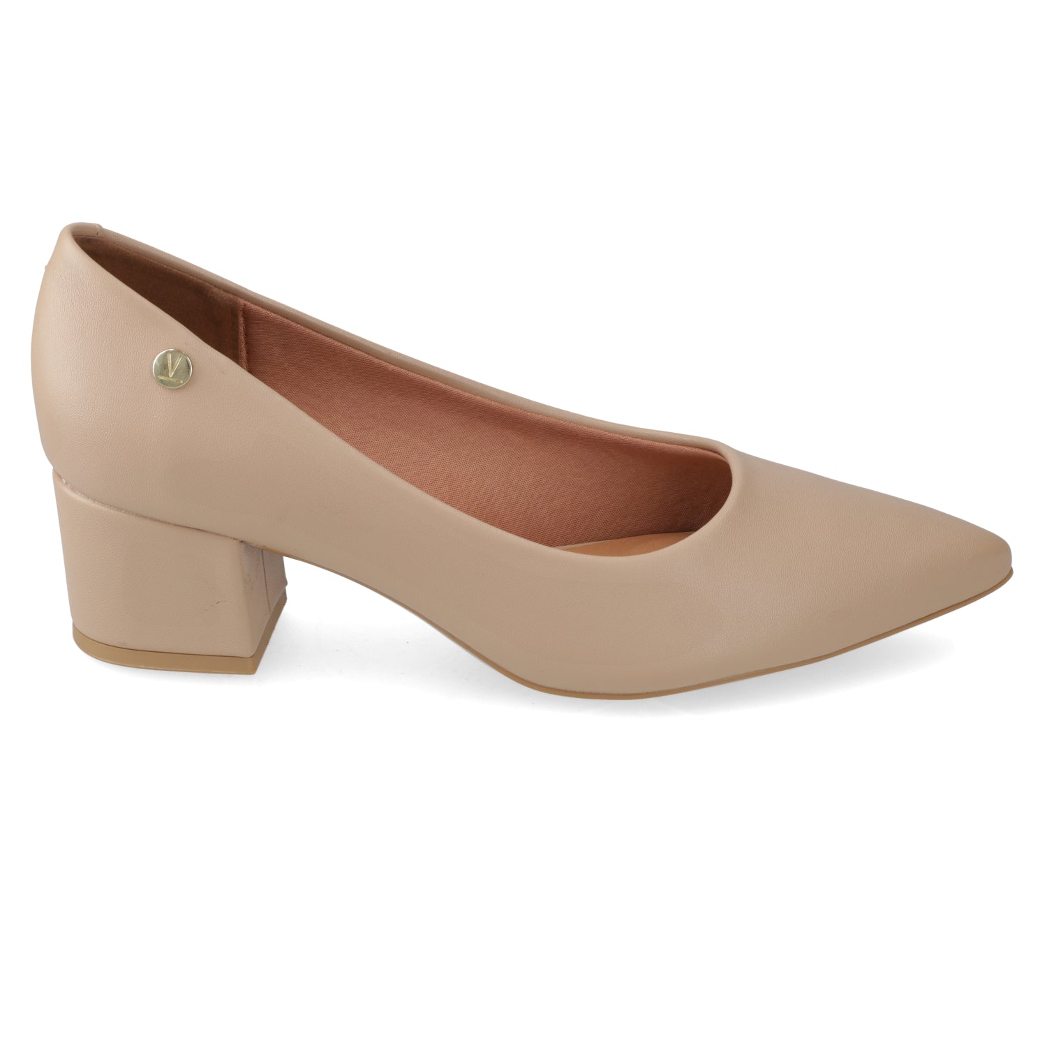 Taco Cuadrado Eco Cuero Beige 34 / Beige