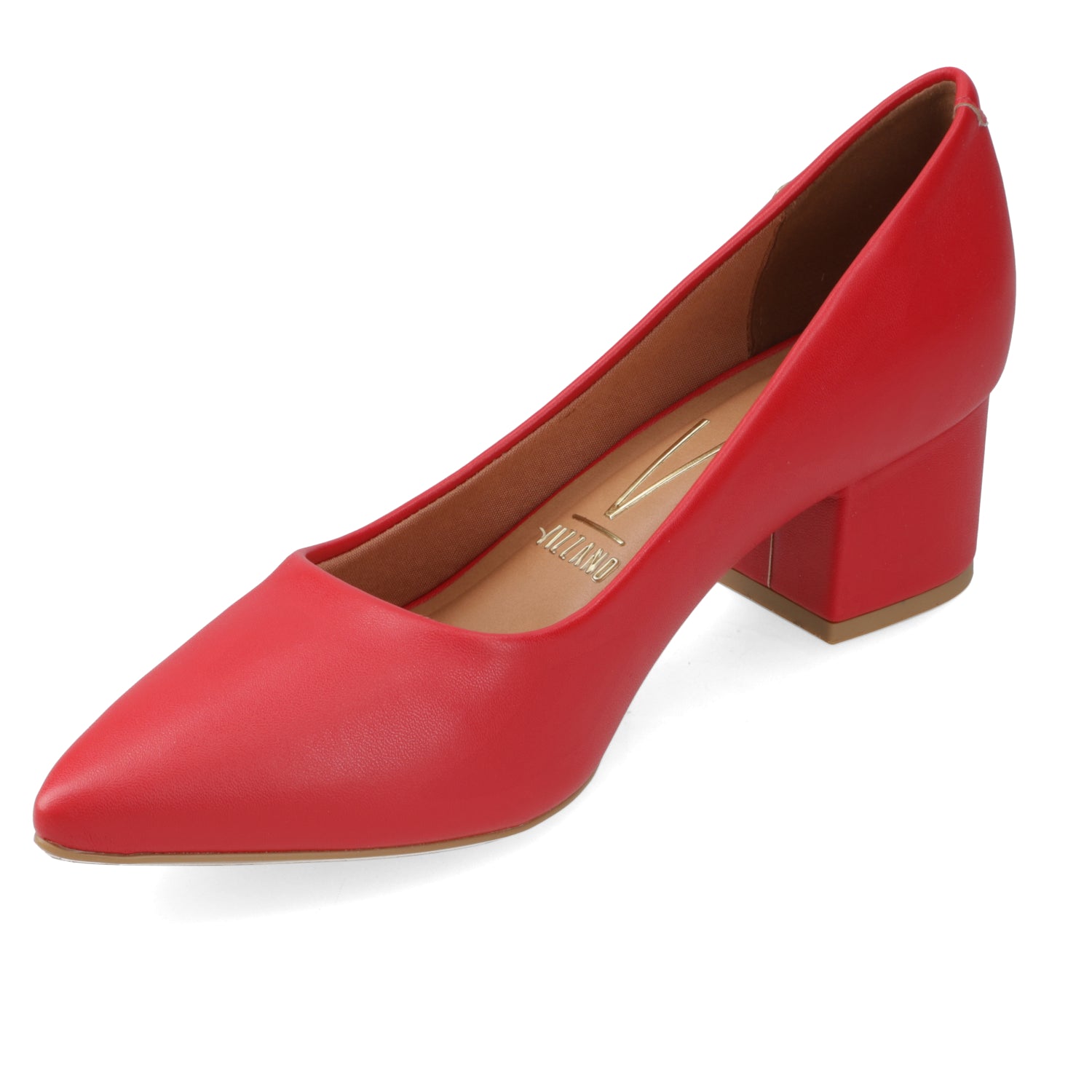 Taco Cuadrado Eco Cuero Rojo 34 / Rojo