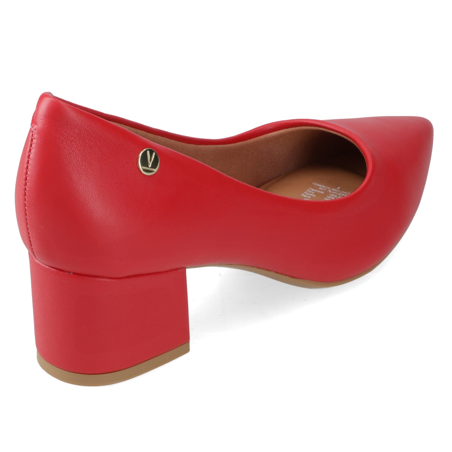 Taco Cuadrado Eco Cuero Rojo 34 / Rojo