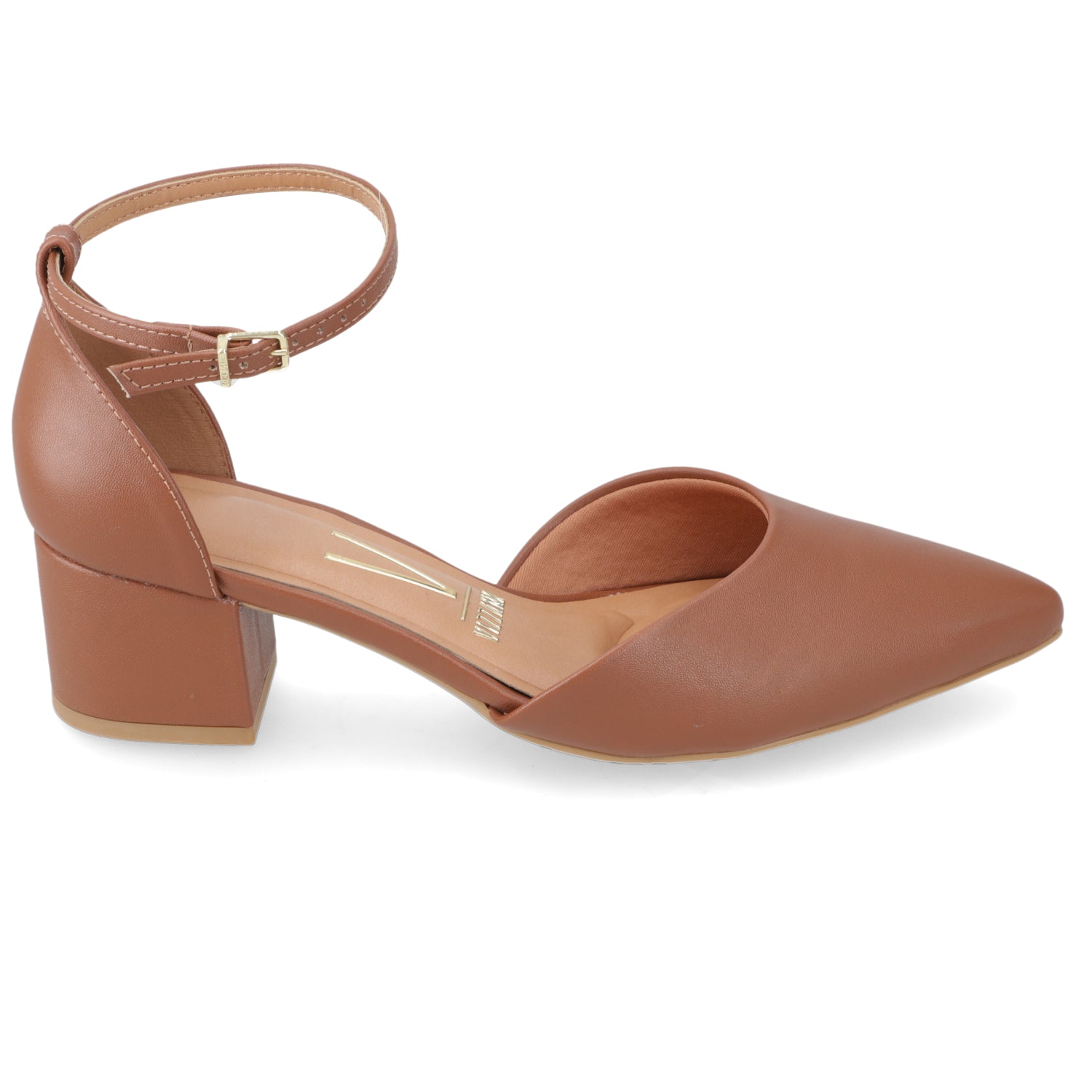 Zapato Taco Ancho Medio Café Vizzano Ecocuero 34 / Café