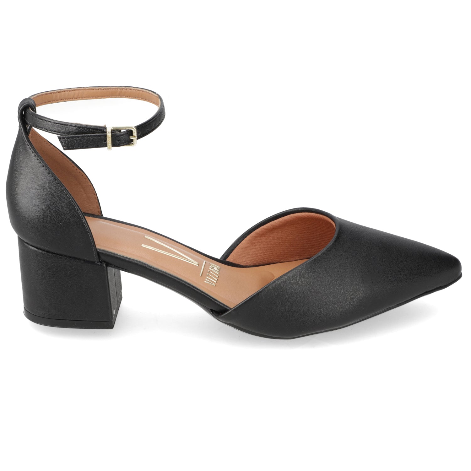 Zapato Taco Ancho Medio Negro Vizzano Ecocuero 35 / Negro