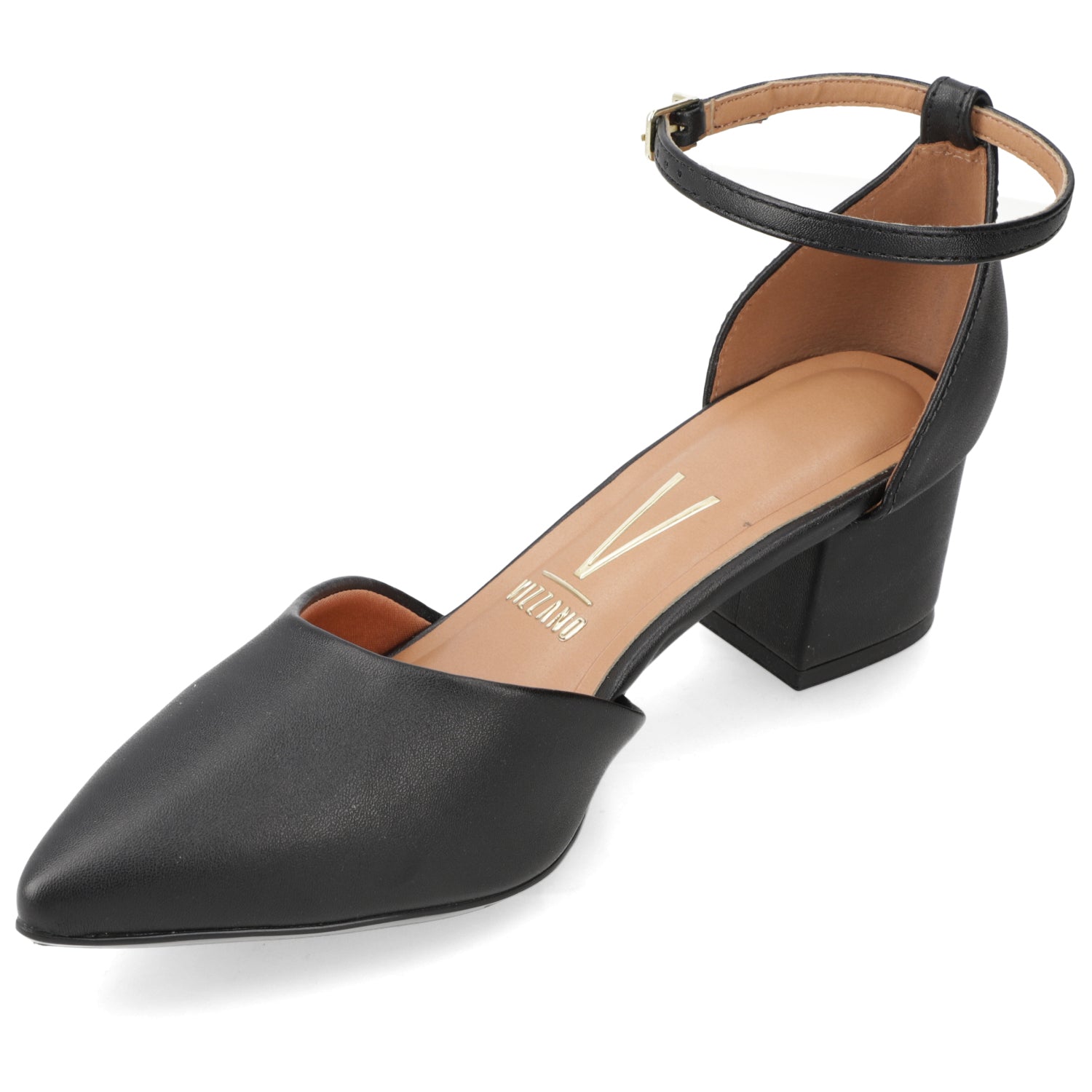 Zapato Taco Ancho Medio Negro Vizzano Ecocuero 35 / Negro
