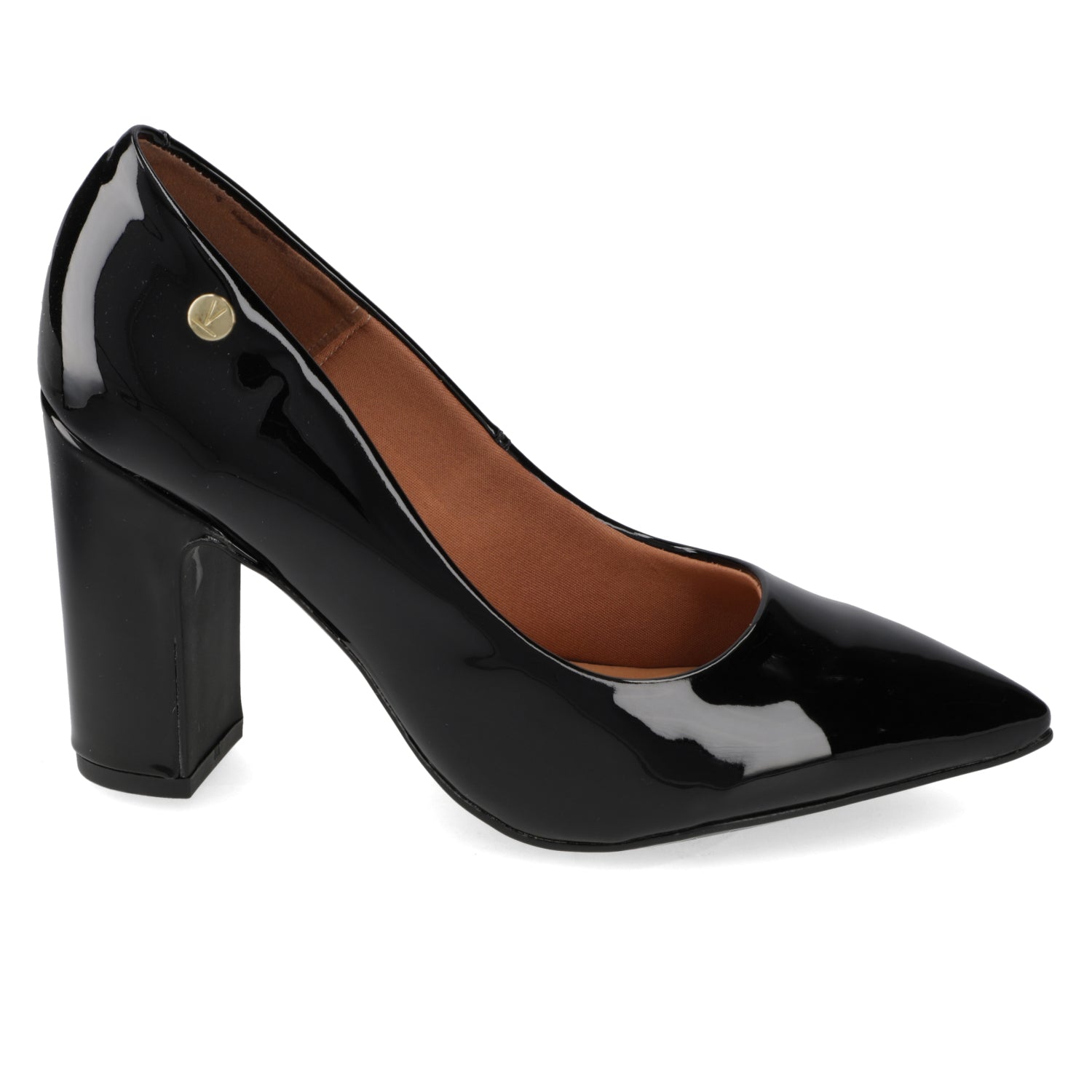 Taco Cuadrado Efecto Charol Negro 34 / Negro