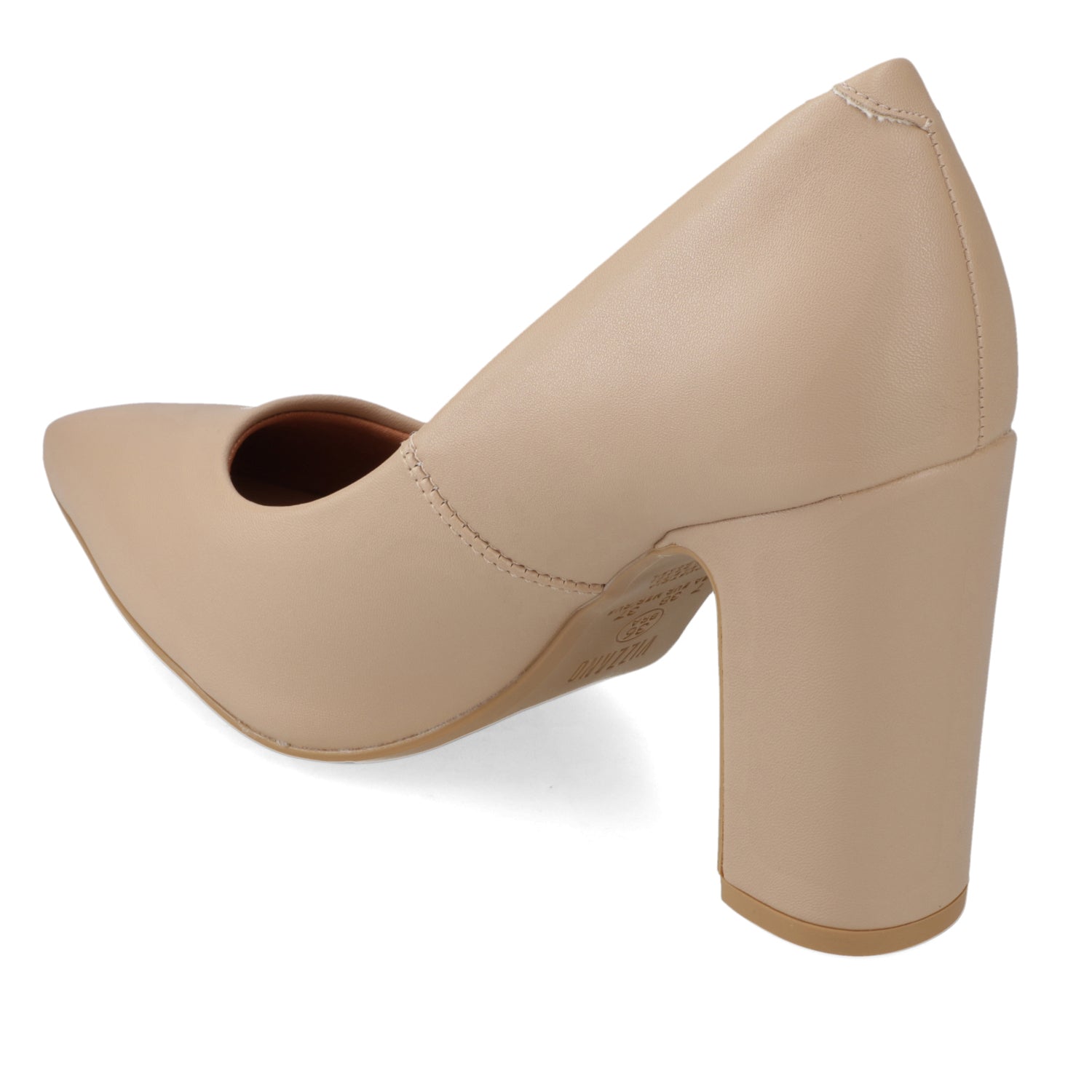 Taco Cuadrado Eco Cuero Beige 35 / Beige