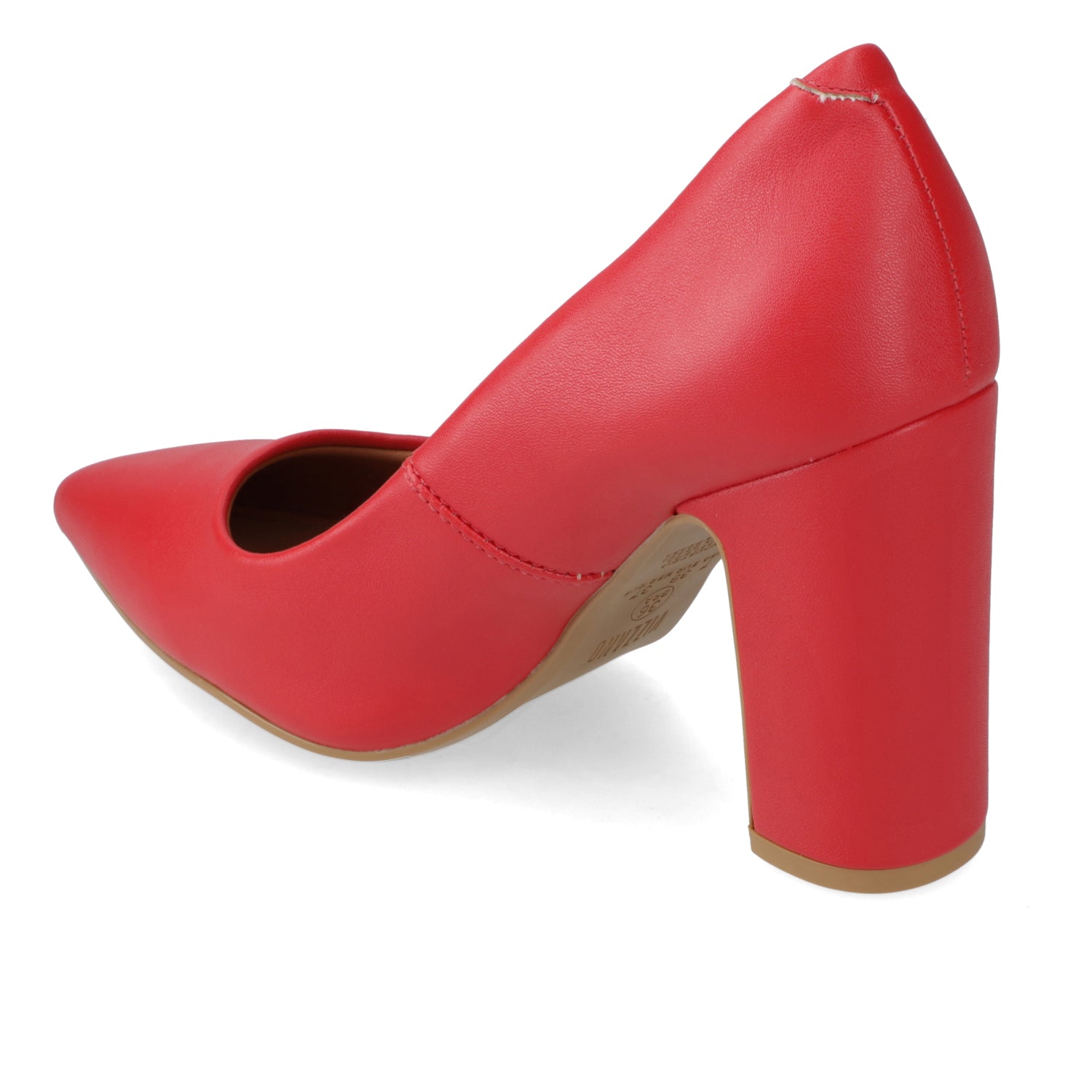 Taco Cuadrado EcoCuero Rojo 34 / Rojo