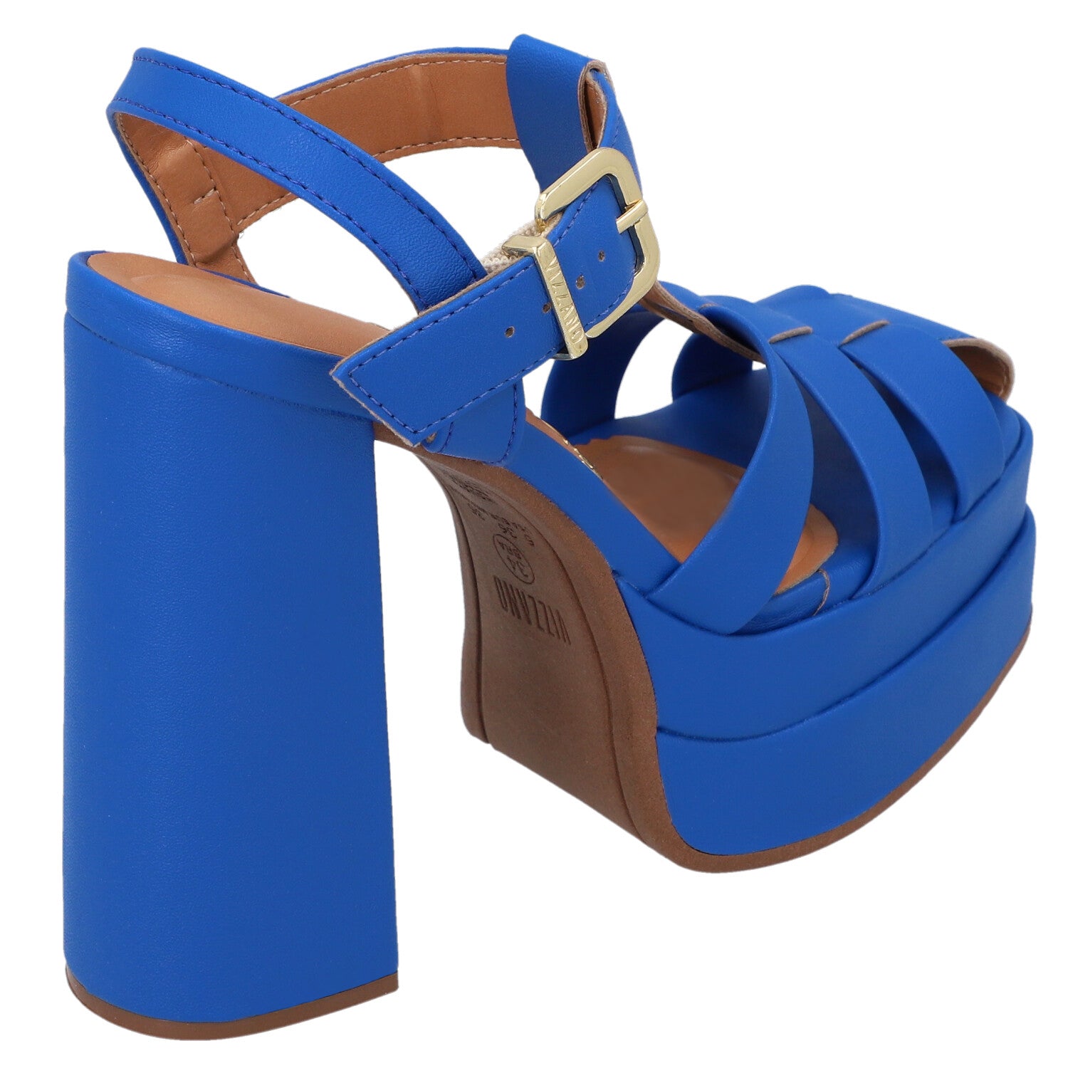 Sandalia Maxi Plataforma EcoCuero Azul 1395-102-7286-87824