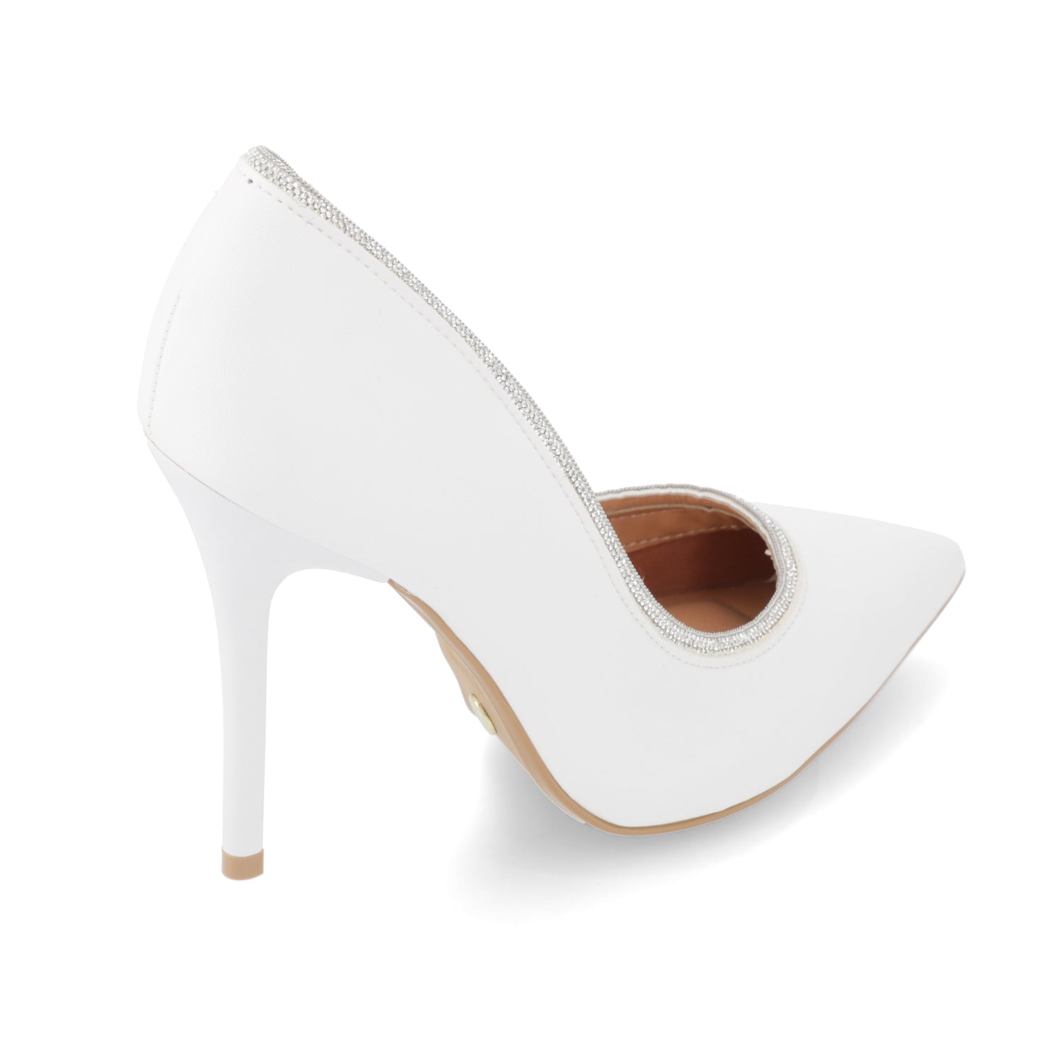Stiletto Taco Aguja Eco Cuero Blanco 1421-110-27850-97247